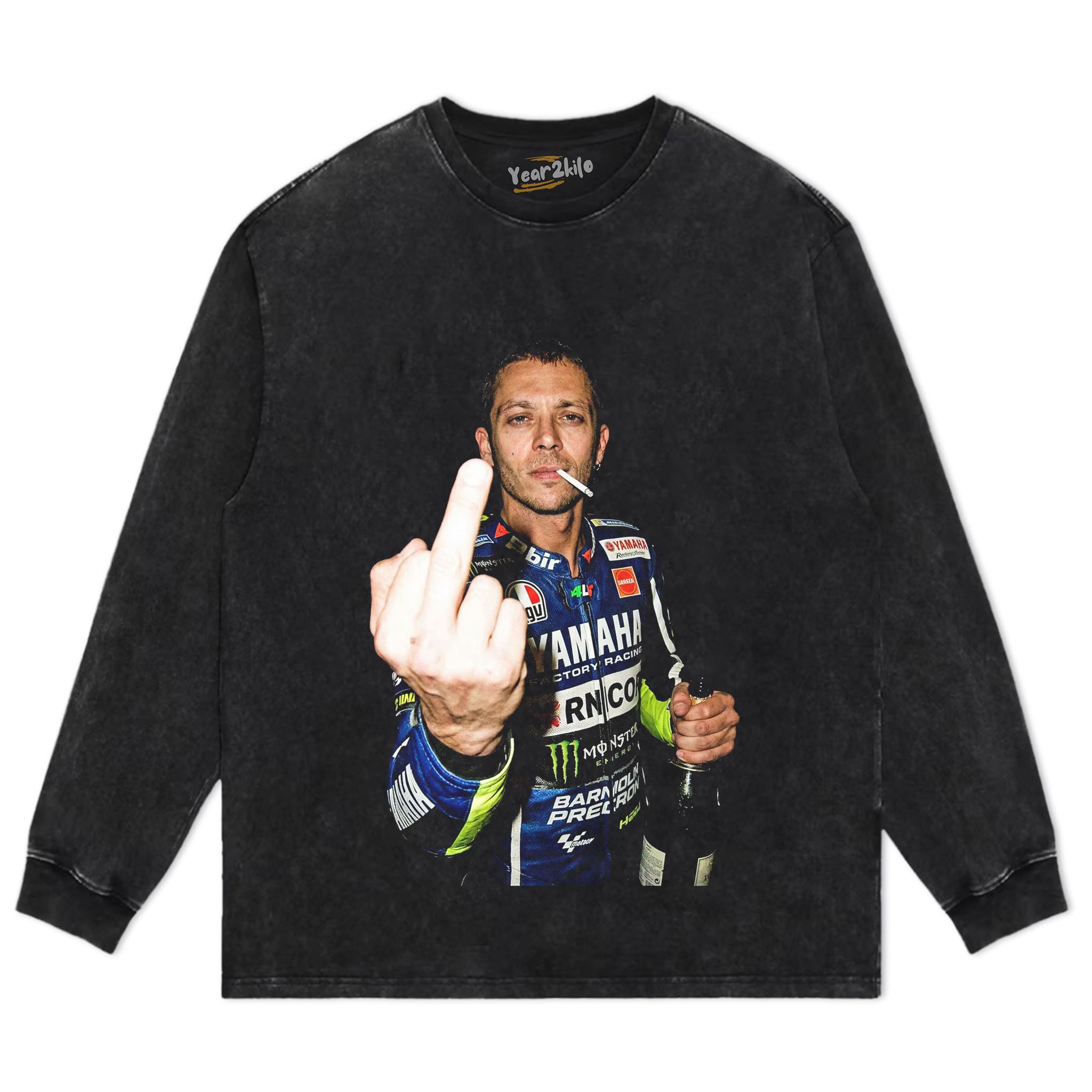 THE DOCTOR VALENTINO ROSSI #46 GOAT MOTO GP RETRO V1 TANK TOP & TEE & LONG SLEEVE & LAYERED LS & HOODIE