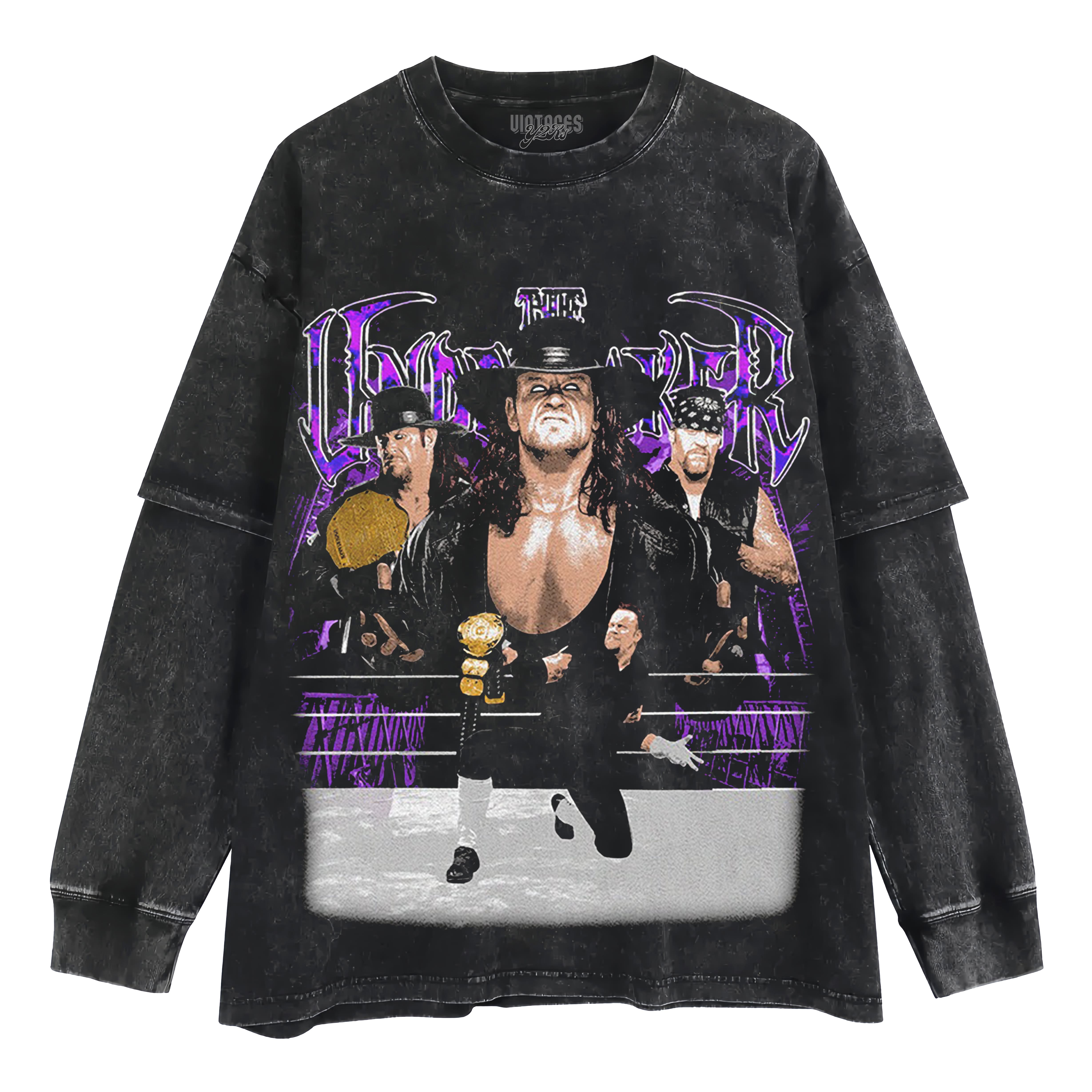 THE UNDERTAKER VINTAGE STYLE LAYERED LONG SLEEVE