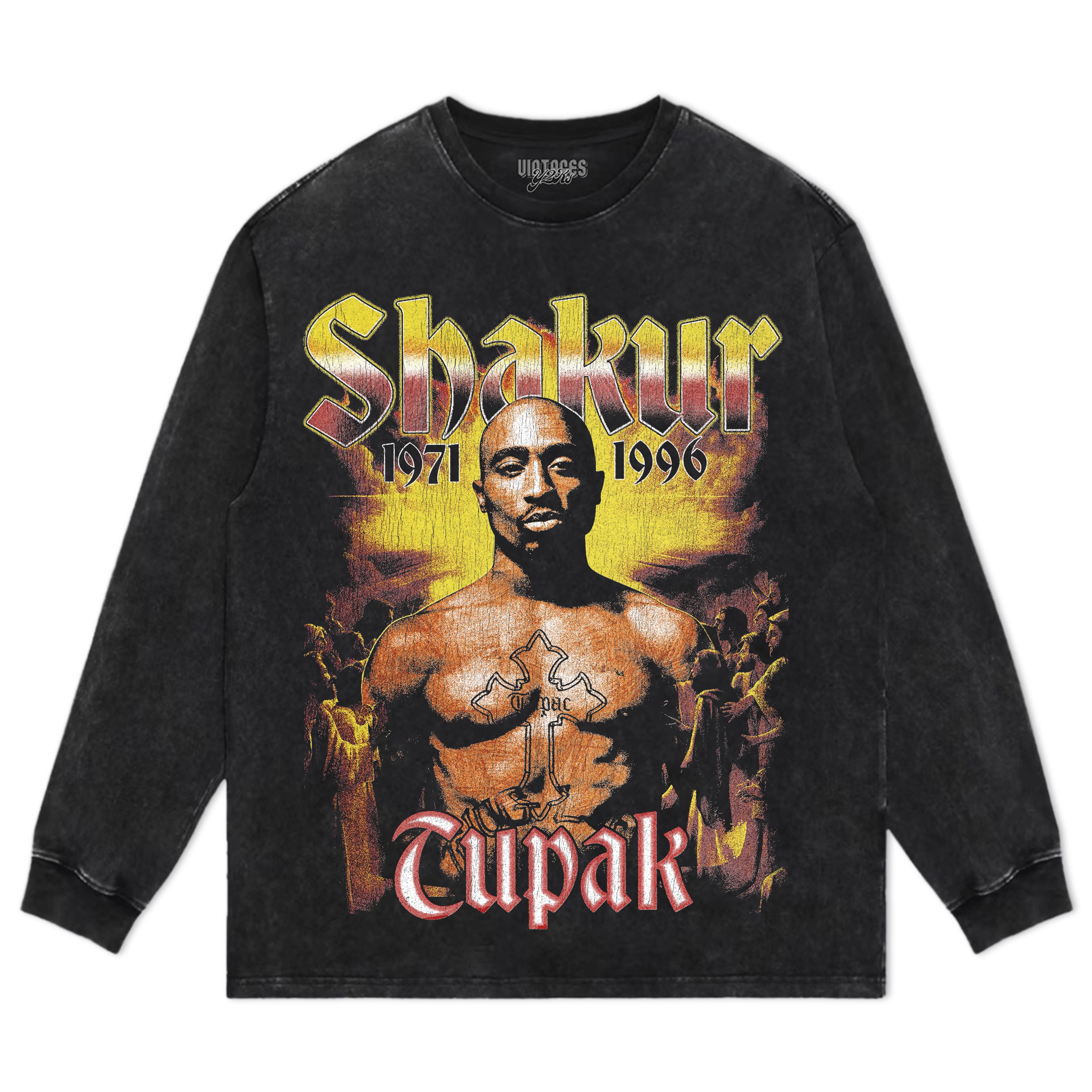 TUPAC SHAKUR-VINTAGE STYLE TEE & LS & HOODIE