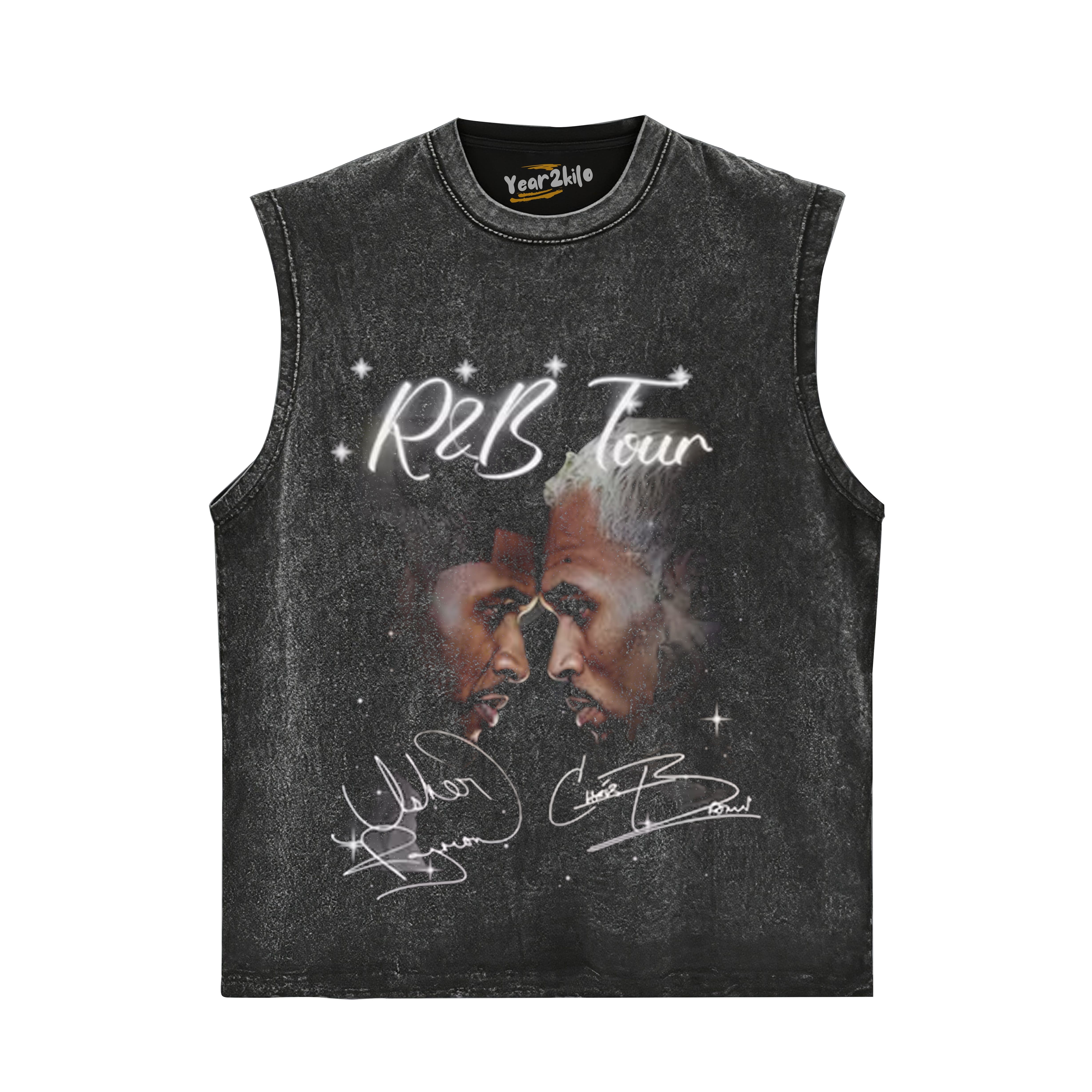 USHER AND CHRIS BROWN R&B TOUR TEE CONCERT TANK TOP & TEE & LONG SLEEVE & LAYERED LS & HOODIE