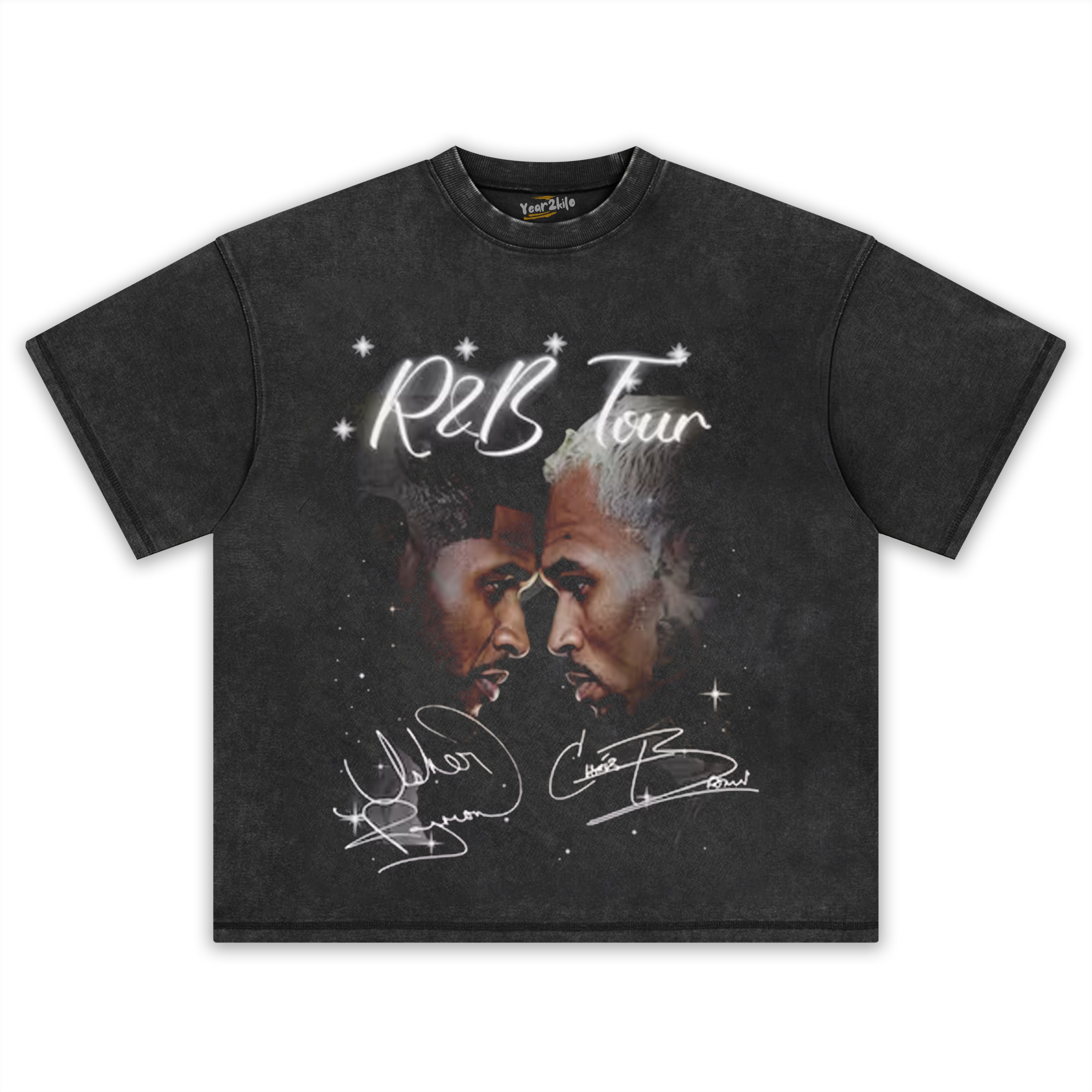 USHER AND CHRIS BROWN R&B TOUR TEE CONCERT TANK TOP & TEE & LONG SLEEVE & LAYERED LS & HOODIE