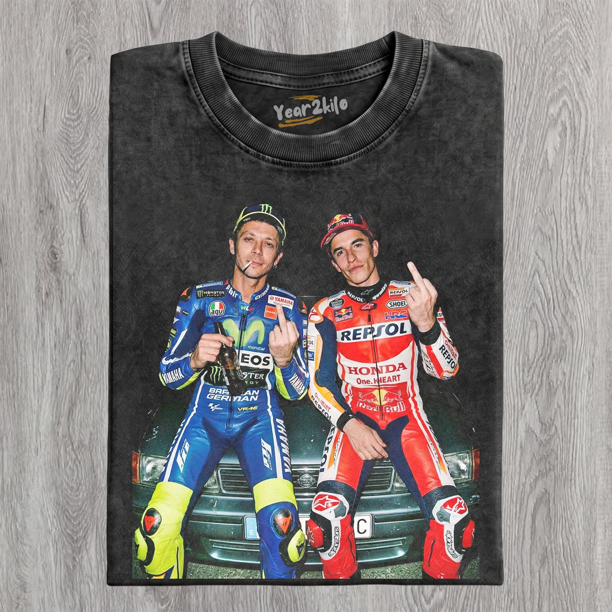 VALENTINO ROSSI & MARC MARQUEZ MOTO GP V3 TANK TOP & TEE & LONG SLEEVE & LAYERED LS & HOODIE
