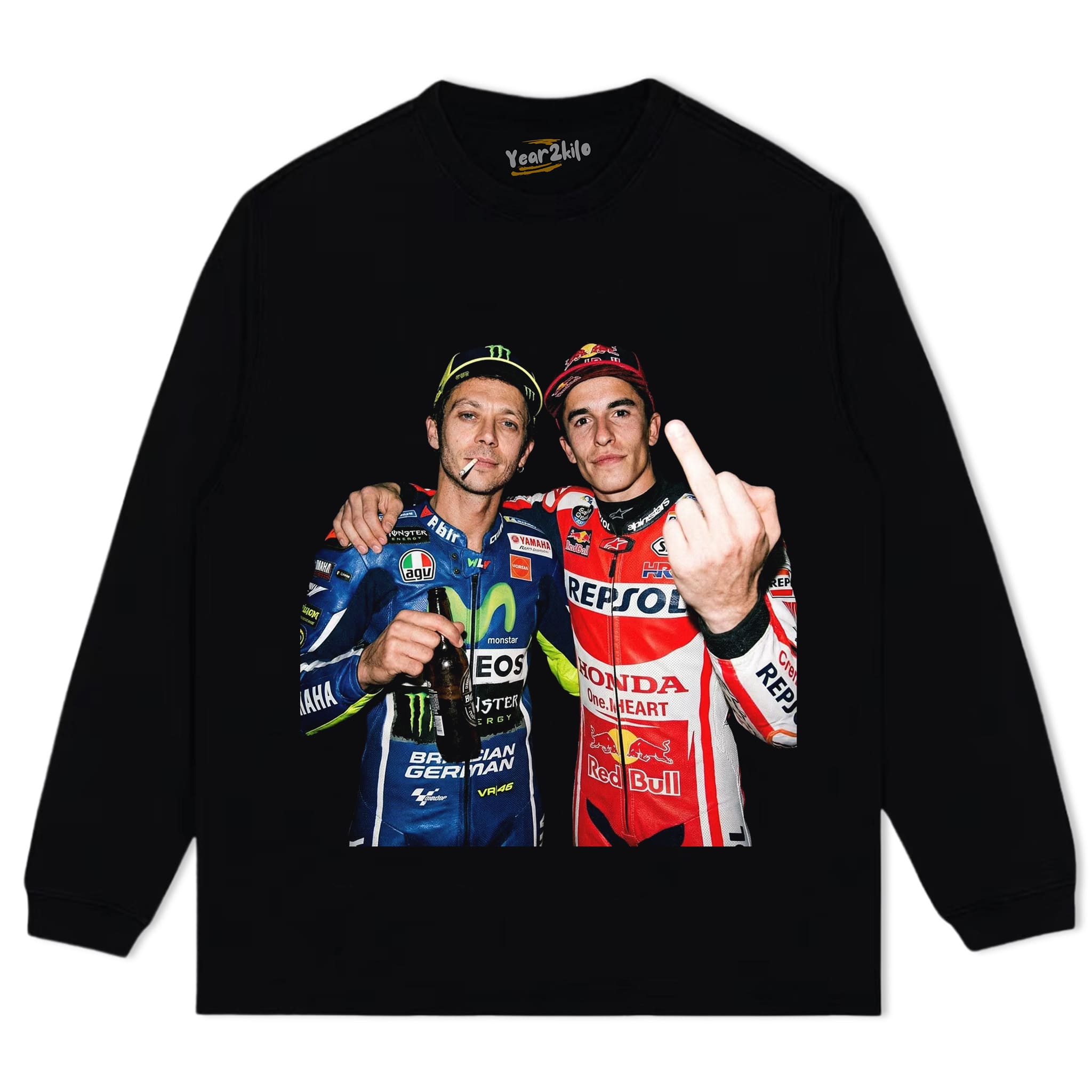 VALENTINO ROSSI & MARC MARQUEZ MOTO GP V11 TANK TOP & TEE & LONG SLEEVE & LAYERED LS & HOODIE