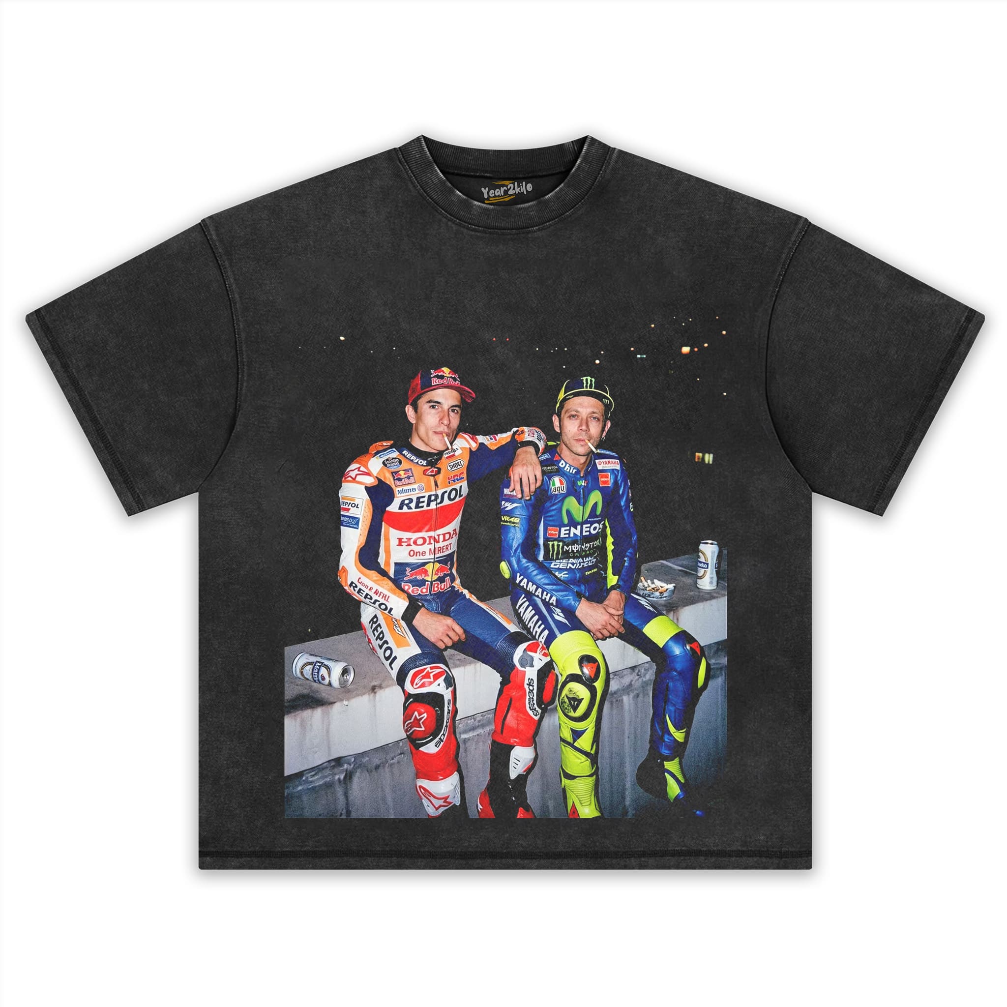 VALENTINO ROSSI & MARC MARQUEZ MOTO GP V1 TANK TOP & TEE & LONG SLEEVE & LAYERED LS & HOODIE