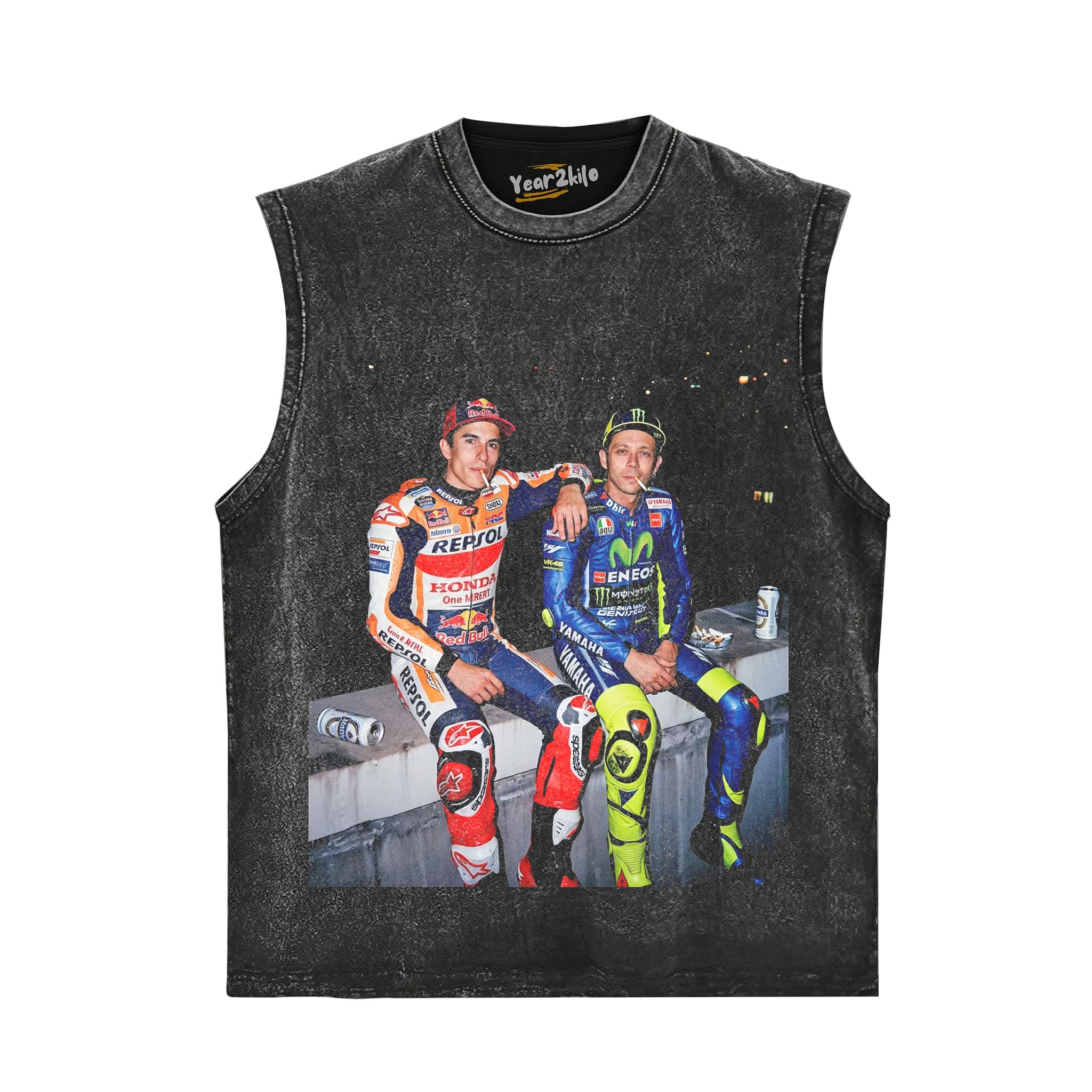 VALENTINO ROSSI & MARC MARQUEZ MOTO GP V1 TANK TOP & TEE & LONG SLEEVE & LAYERED LS & HOODIE