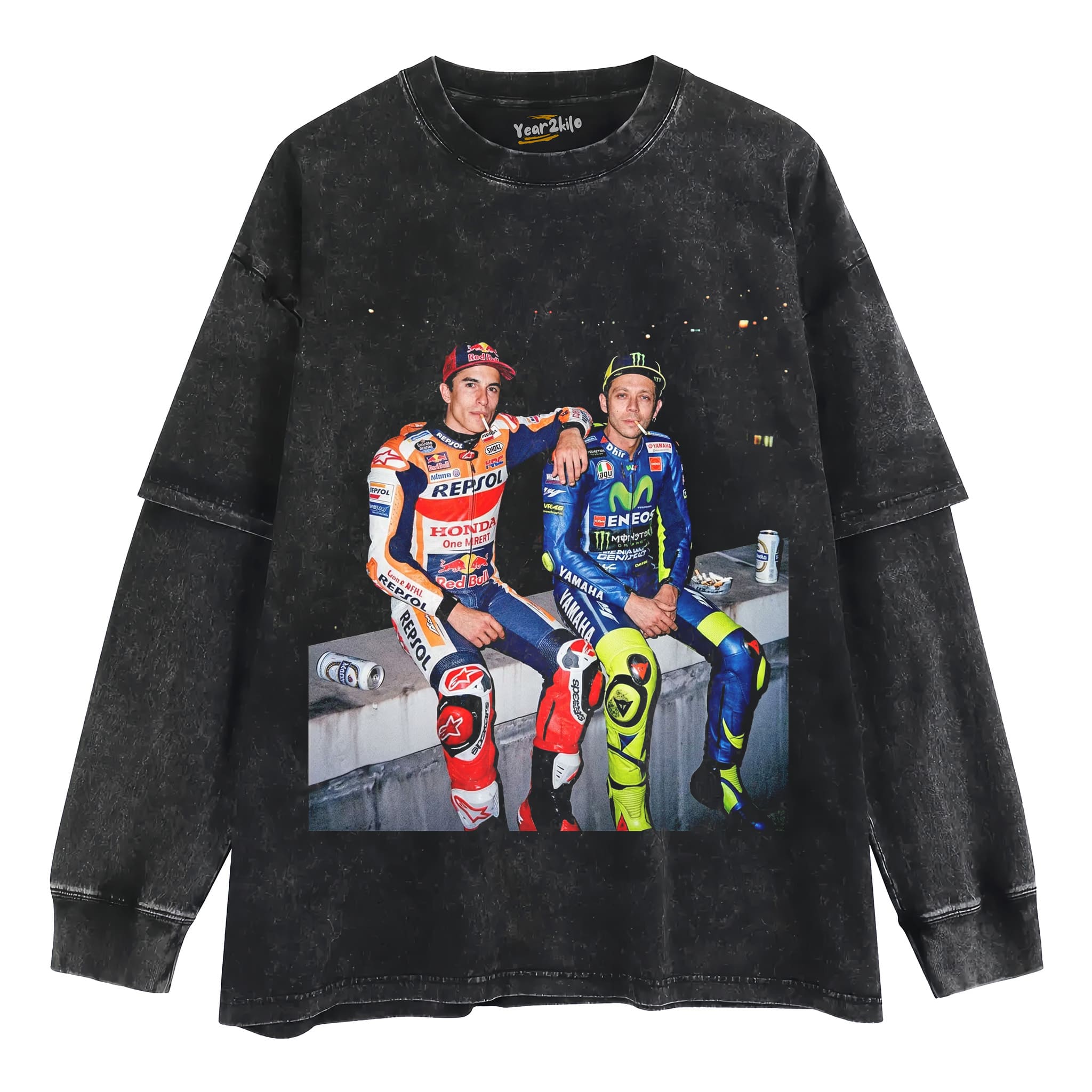 VALENTINO ROSSI & MARC MARQUEZ MOTO GP V1 TANK TOP & TEE & LONG SLEEVE & LAYERED LS & HOODIE