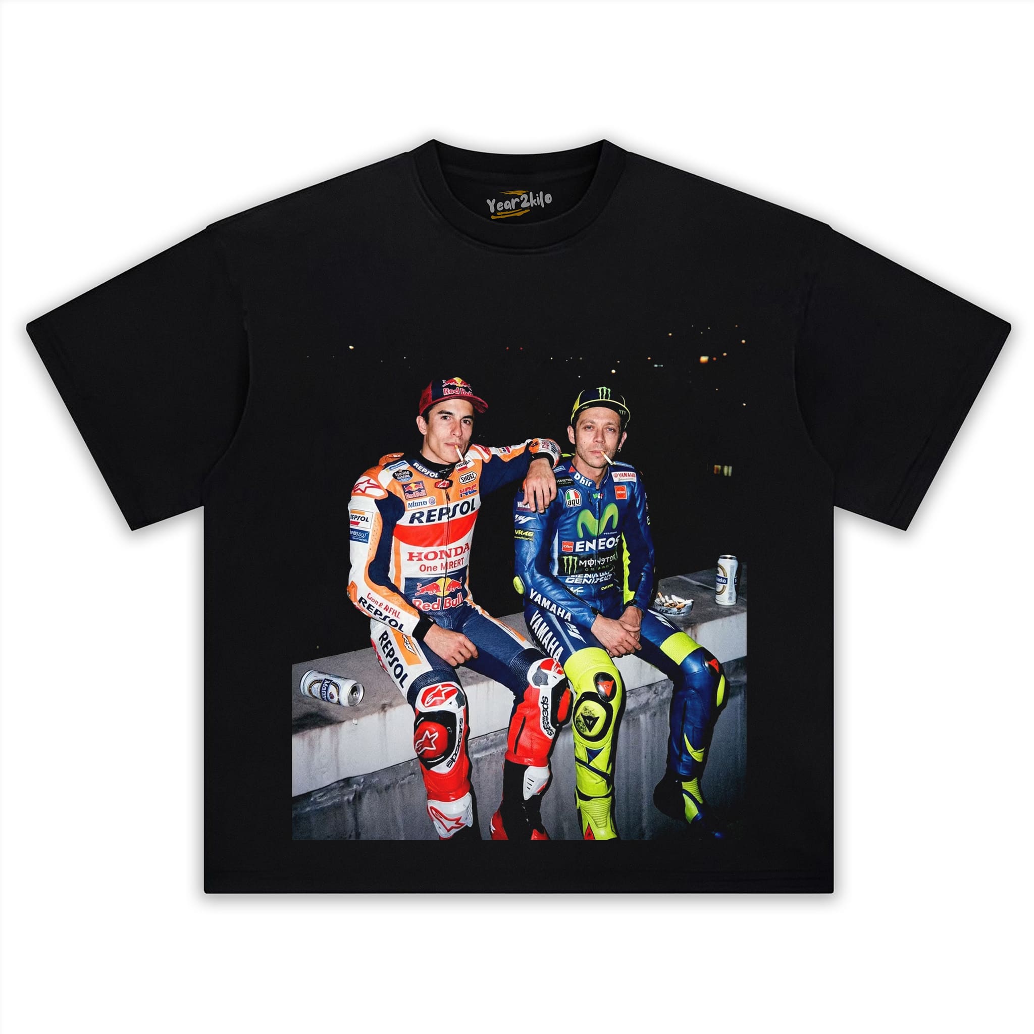 VALENTINO ROSSI & MARC MARQUEZ MOTO GP V1 TANK TOP & TEE & LONG SLEEVE & LAYERED LS & HOODIE