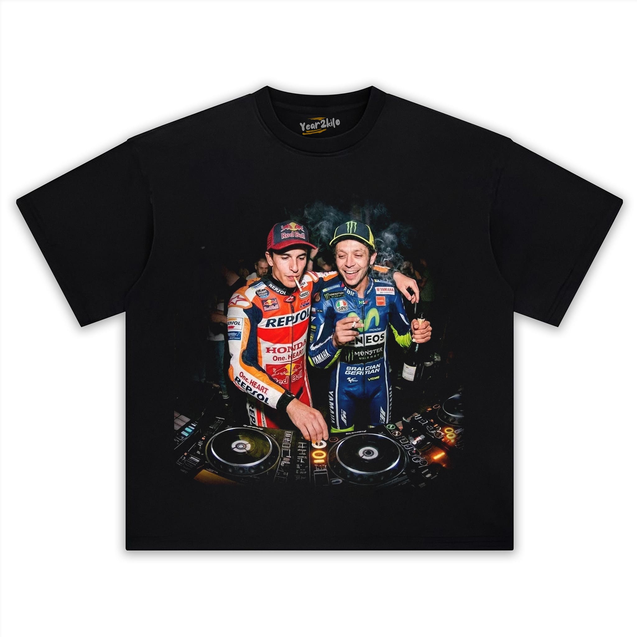 VALENTINO ROSSI & MARC MARQUEZ MOTO GP V2 TANK TOP & TEE & LONG SLEEVE & LAYERED LS & HOODIE
