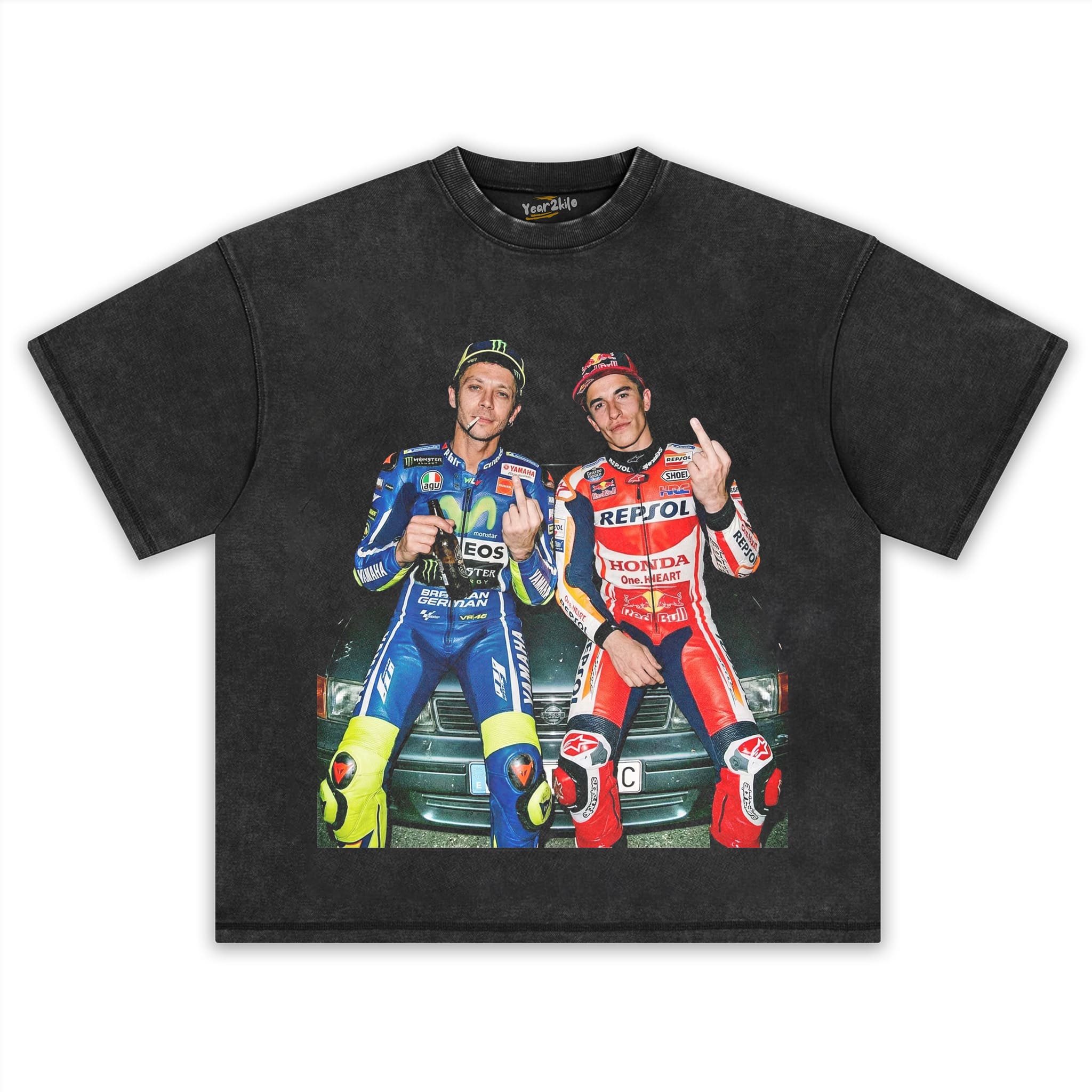 VALENTINO ROSSI & MARC MARQUEZ MOTO GP V3 TANK TOP & TEE & LONG SLEEVE & LAYERED LS & HOODIE