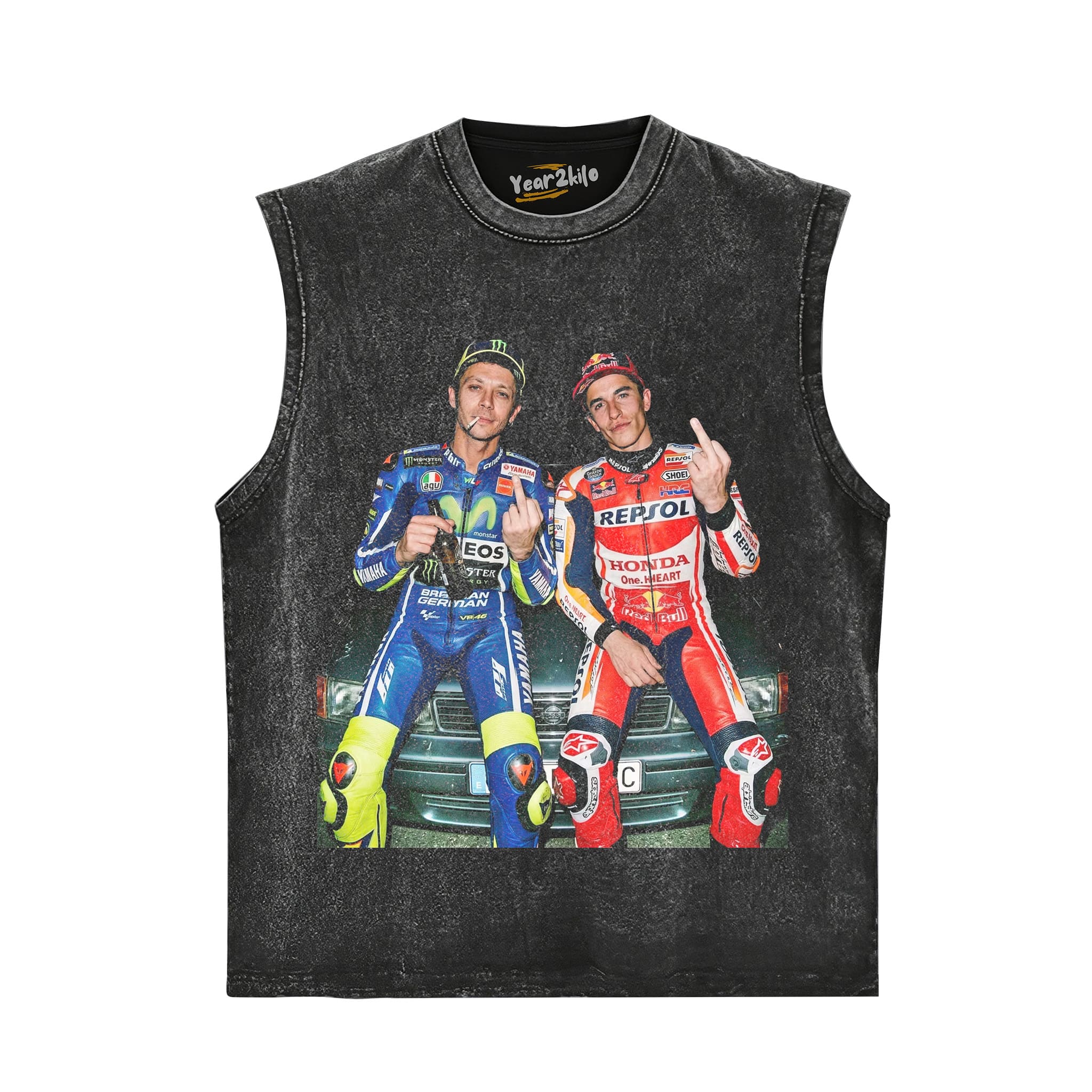 VALENTINO ROSSI & MARC MARQUEZ MOTO GP V3 TANK TOP & TEE & LONG SLEEVE & LAYERED LS & HOODIE