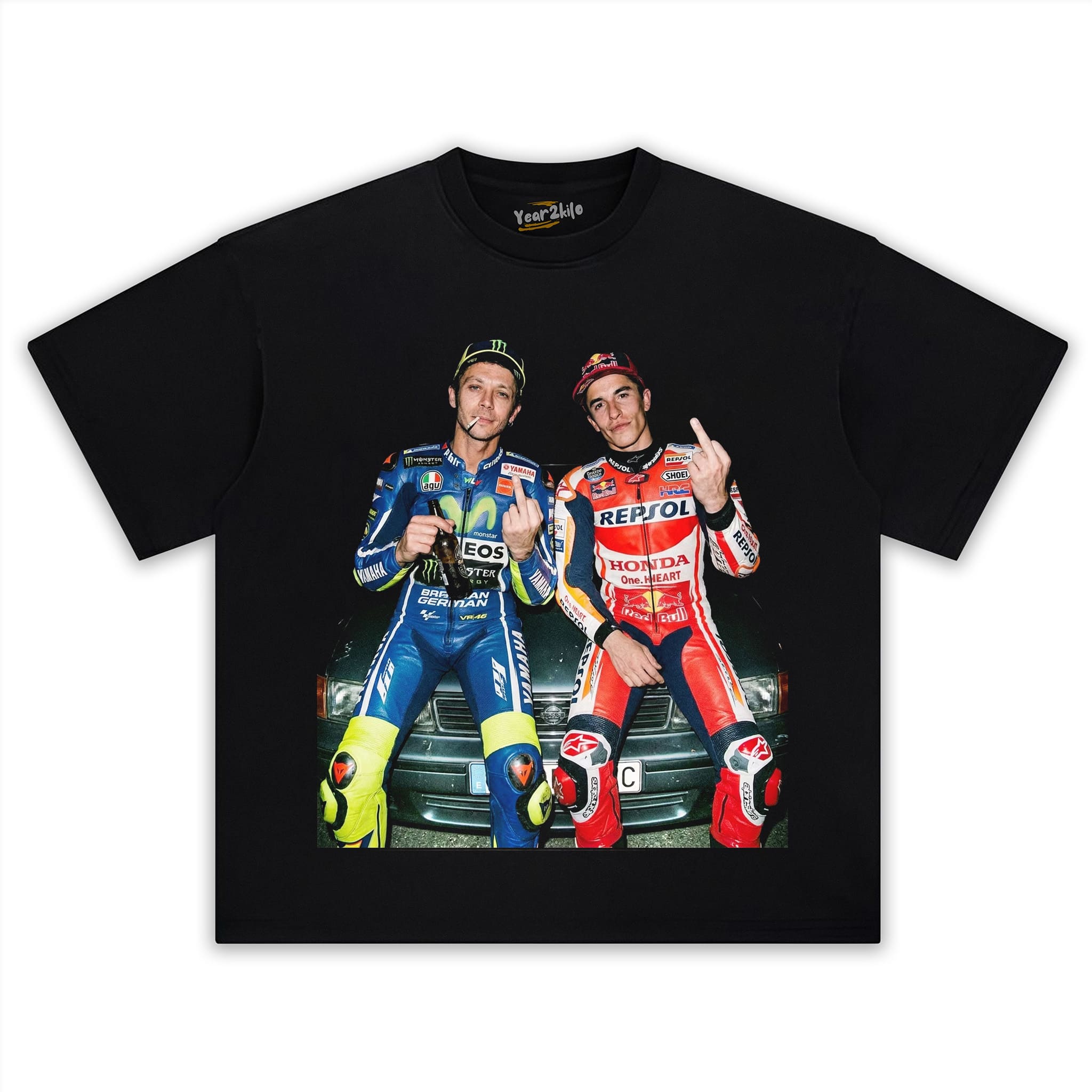 VALENTINO ROSSI & MARC MARQUEZ MOTO GP V3 TANK TOP & TEE & LONG SLEEVE & LAYERED LS & HOODIE