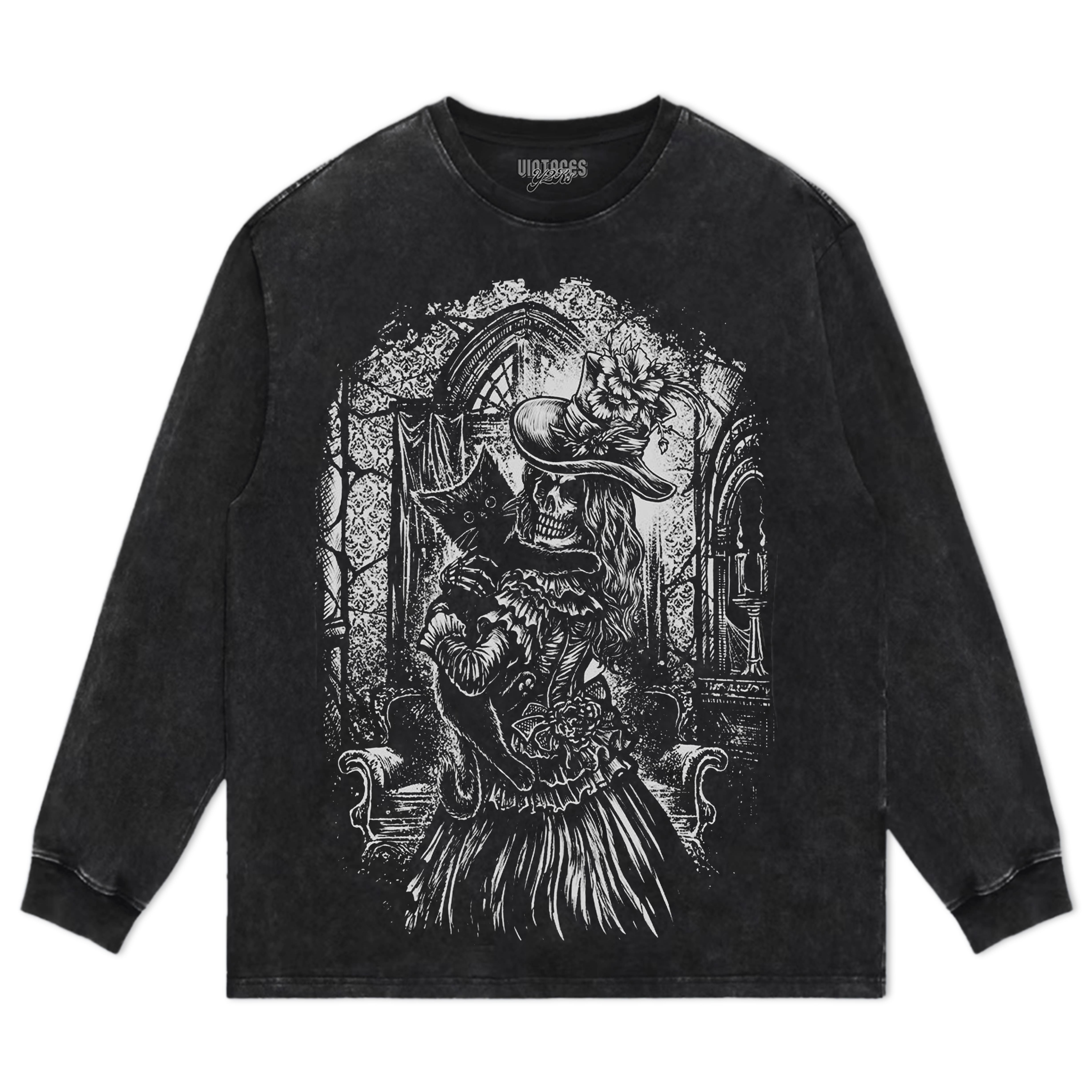 VICTORIAN CAT LADY TEE & LS & HOODIE