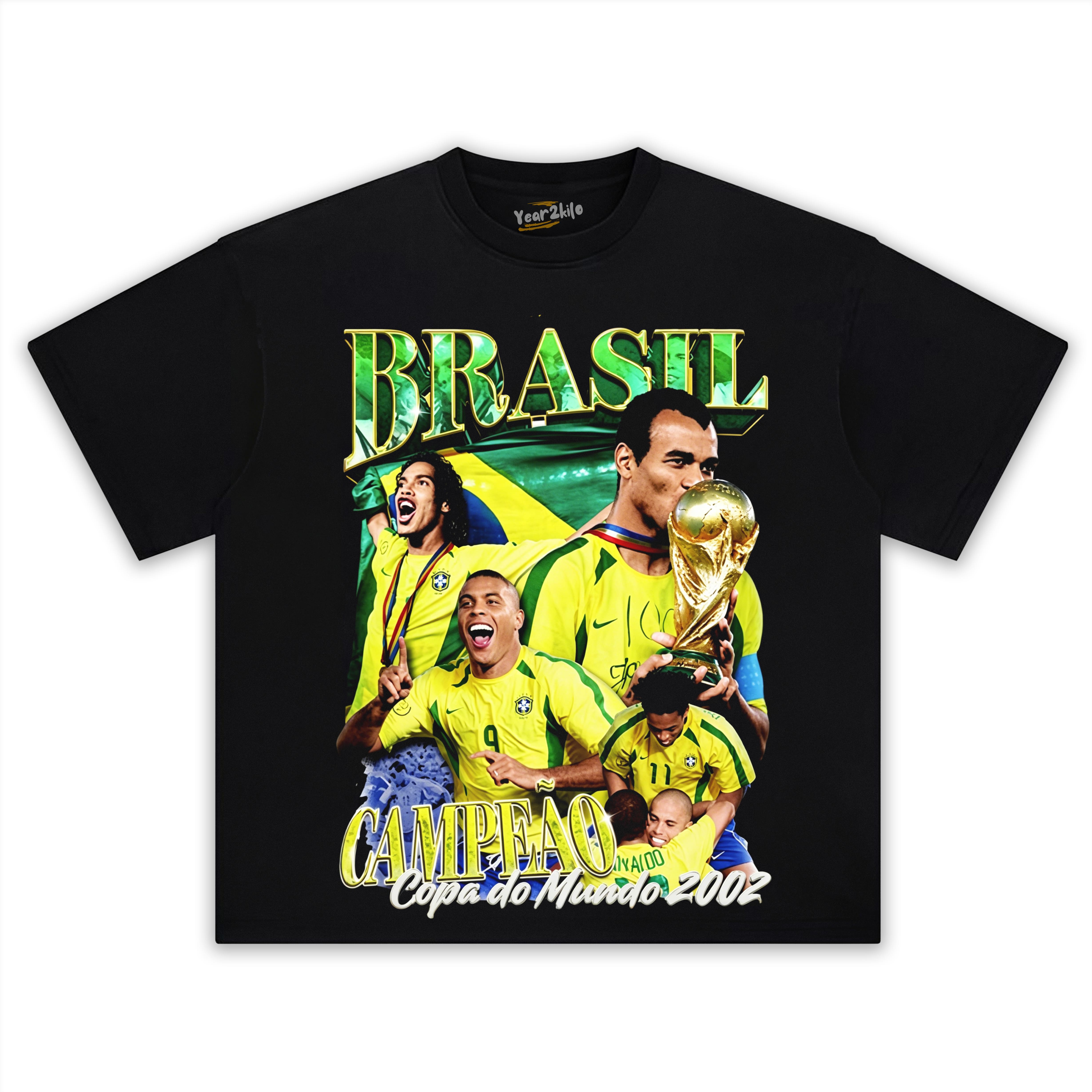 VINTAGE 90S BRAZIL 2002 WORLD CUP TANK TOP & TEE & LONG SLEEVE & LAYERED LS & HOODIE