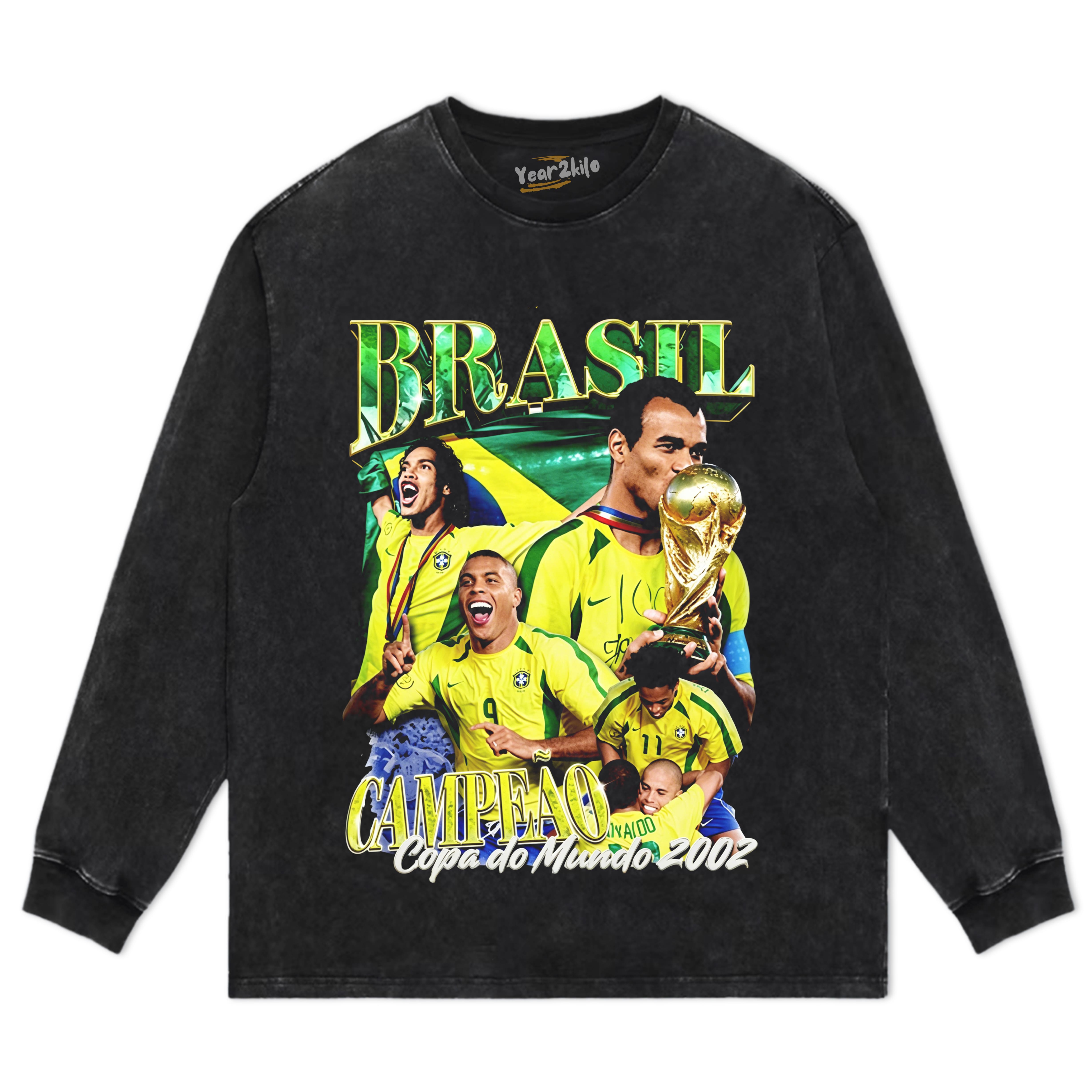 VINTAGE 90S BRAZIL 2002 WORLD CUP TANK TOP & TEE & LONG SLEEVE & LAYERED LS & HOODIE