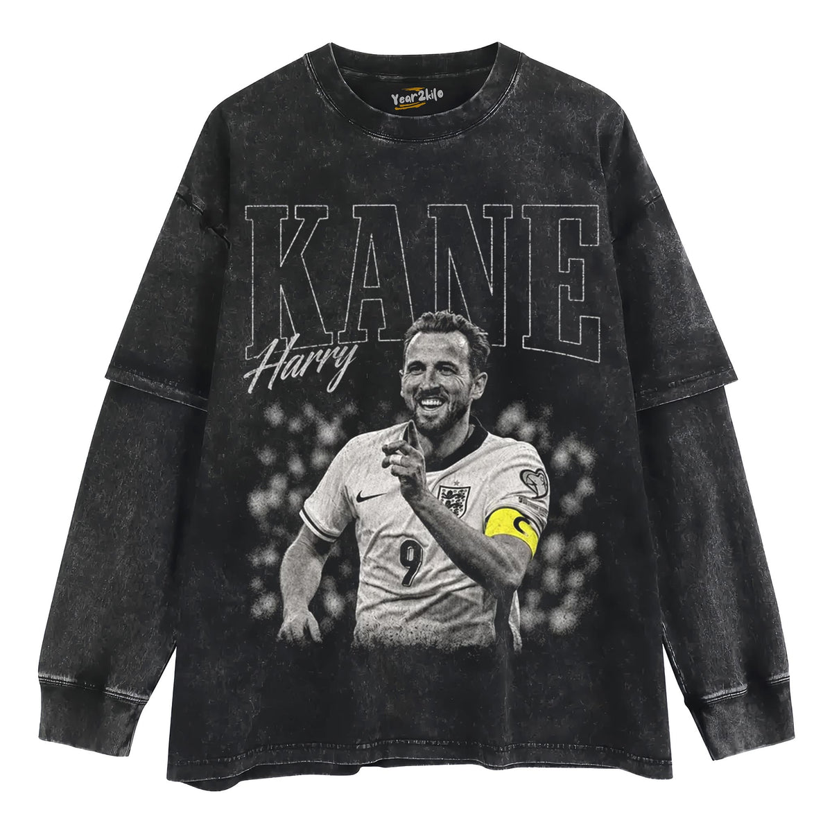 VINTAGE HARRY KANE ENGLAND SOCCER TANK TOP & TEE & LONG SLEEVE & LAYERED LS & HOODIE
