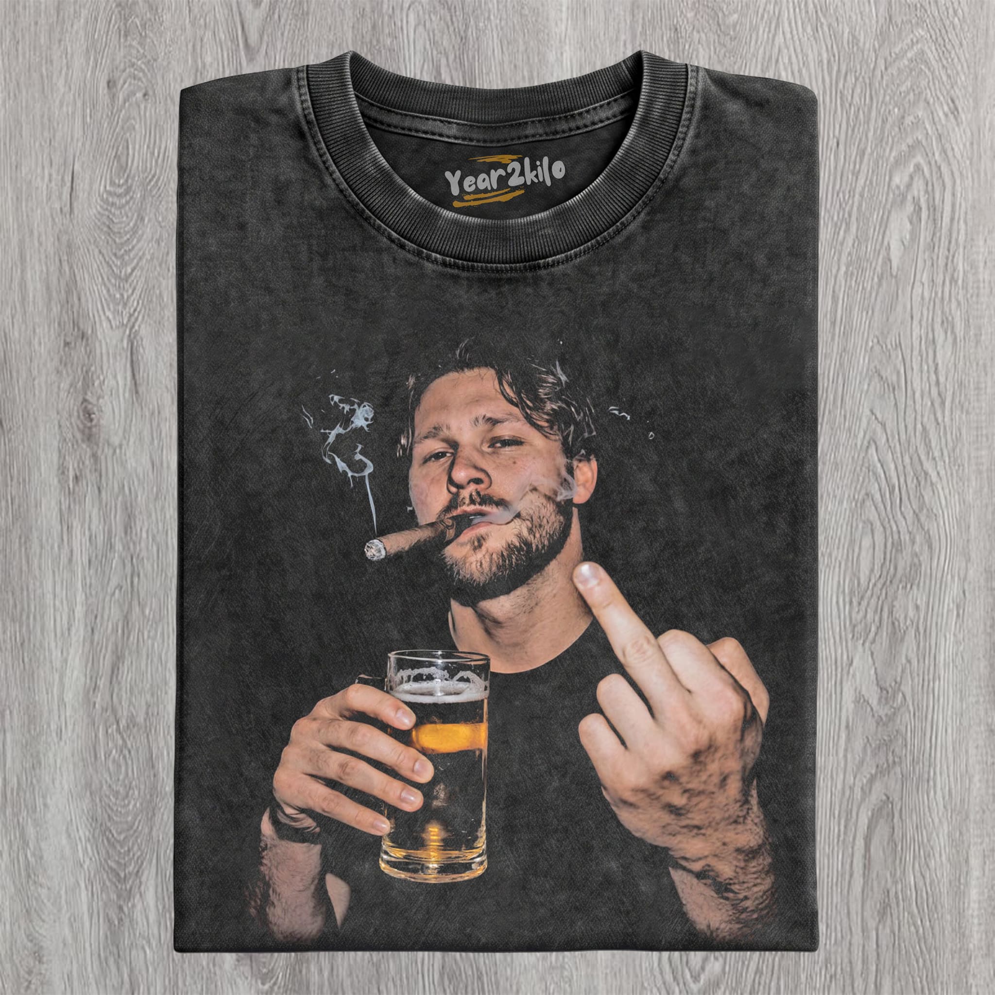 VINTAGE JOSH ALLEN FLIPPING THE BIRD MEME TANK TOP & TEE & LONG SLEEVE & LAYERED LS & HOODIE