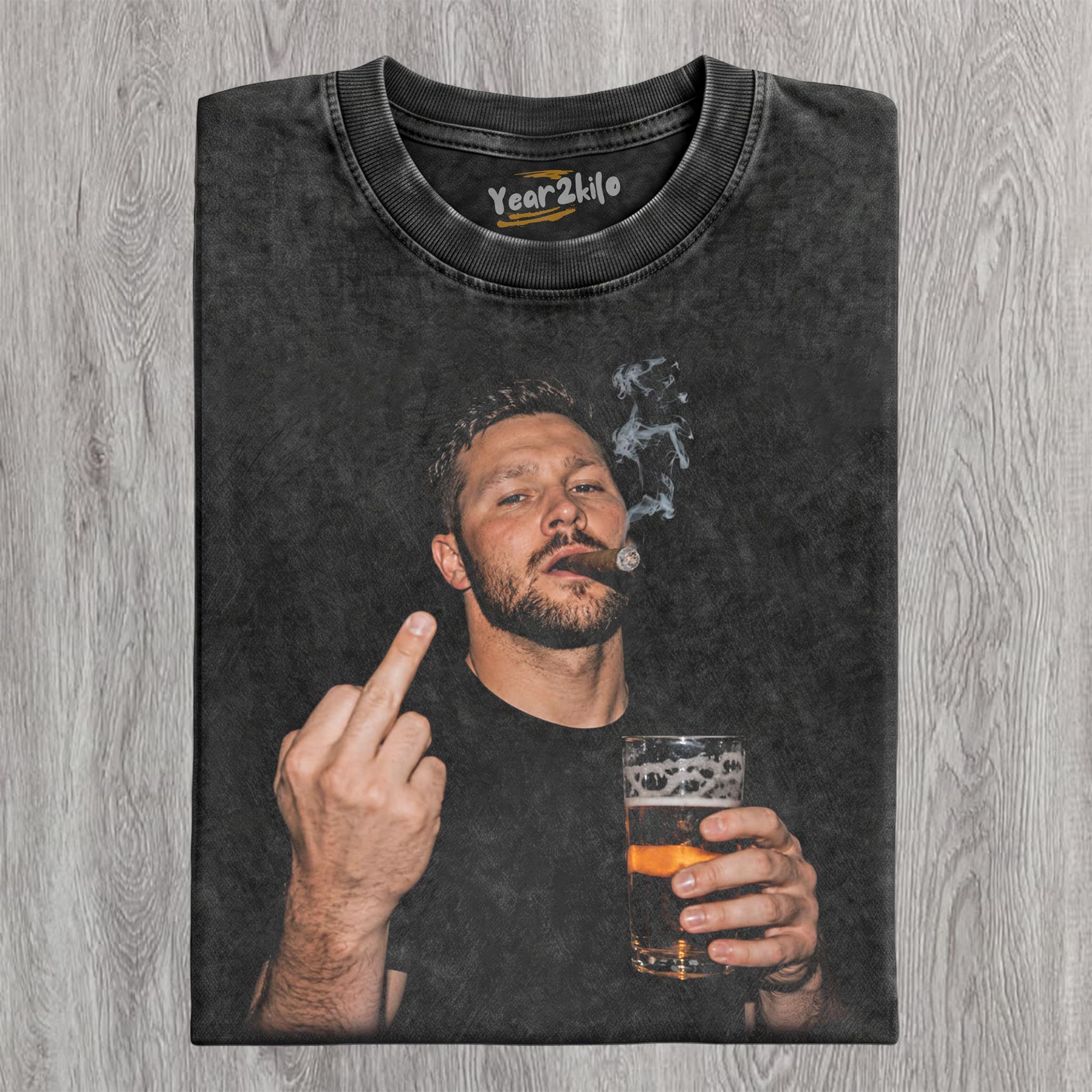 VINTAGE JOSH ALLEN FLIPPING THE BIRD MEME V2 TANK TOP & TEE & LONG SLEEVE & LAYERED LS & HOODIE