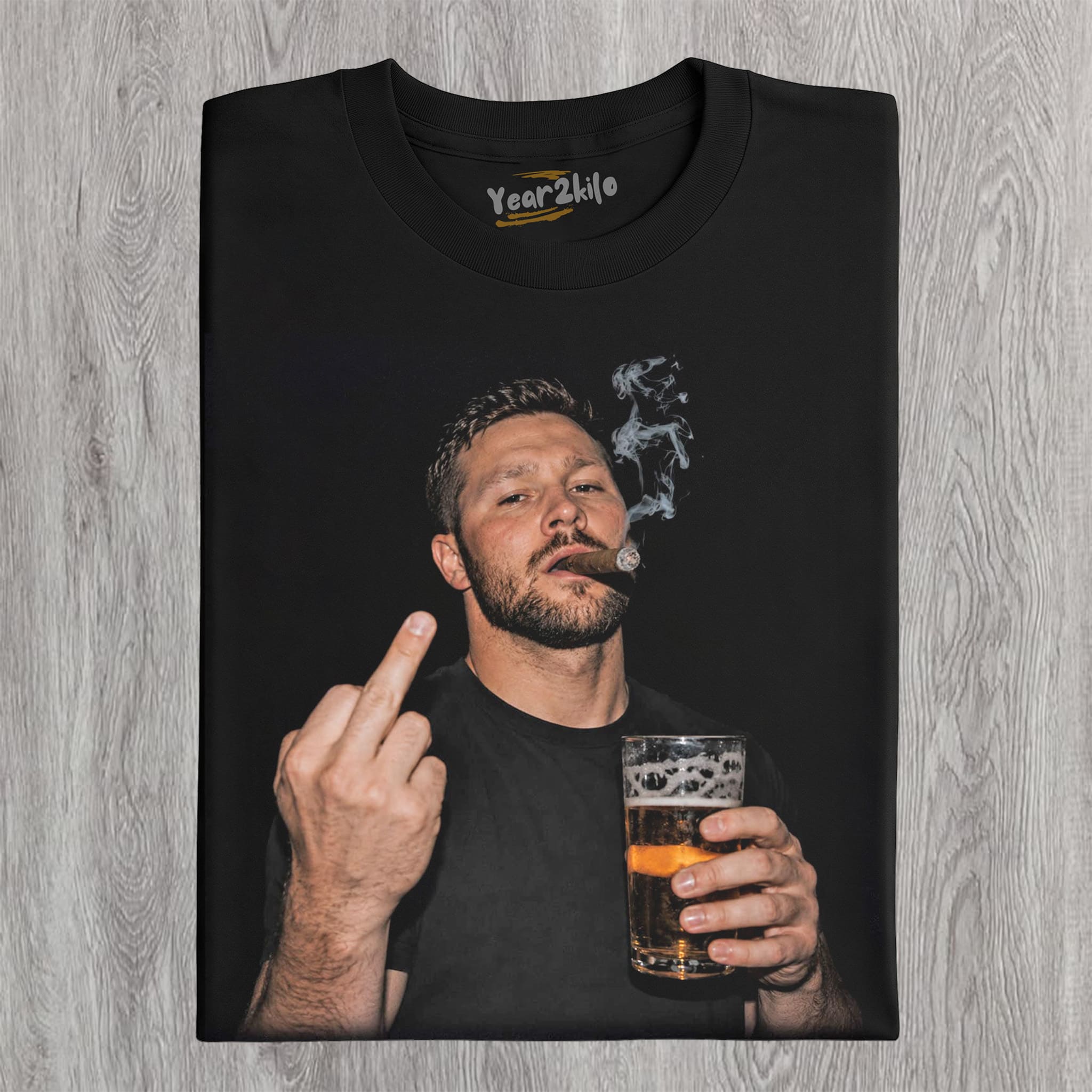 VINTAGE JOSH ALLEN FLIPPING THE BIRD MEME V2 TANK TOP & TEE & LONG SLEEVE & LAYERED LS & HOODIE