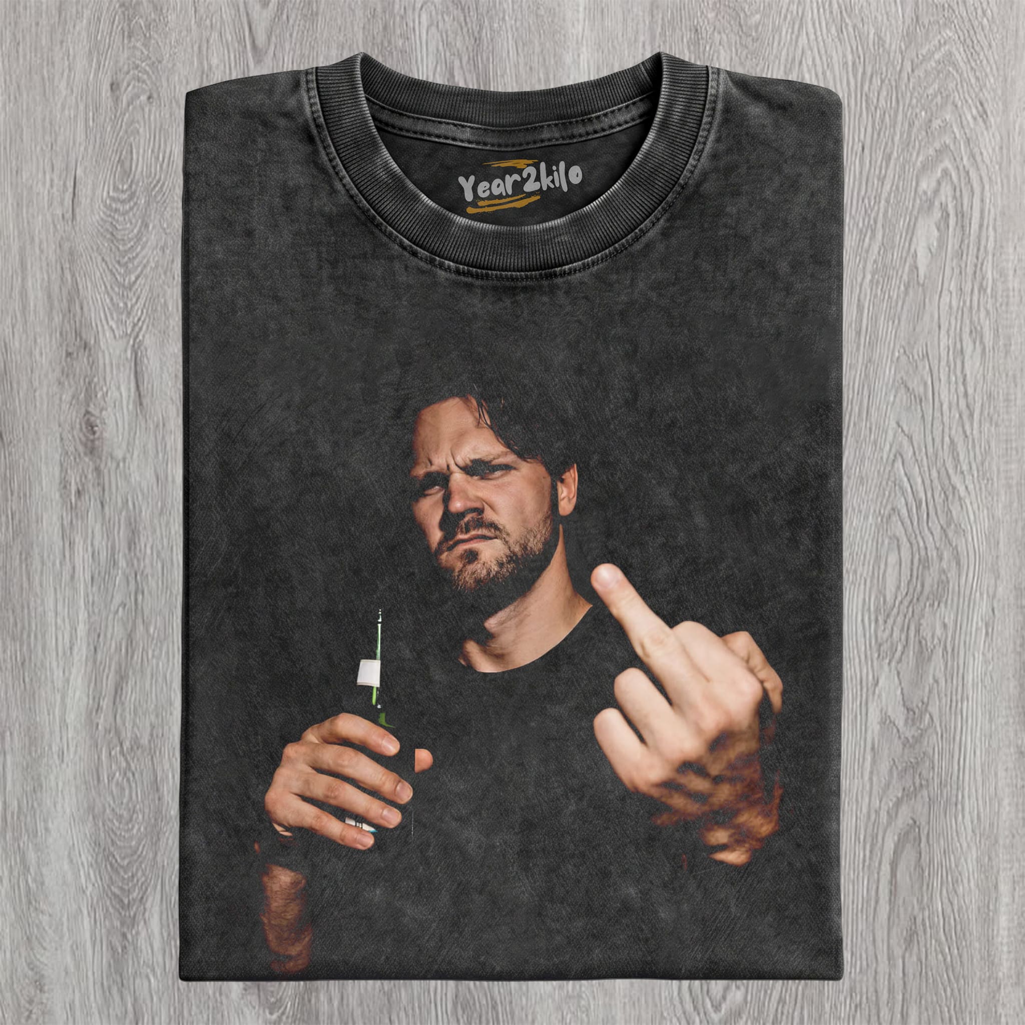 VINTAGE JOSH ALLEN FLIPPING THE BIRD MEME V4 TANK TOP & TEE & LONG SLEEVE & LAYERED LS & HOODIE