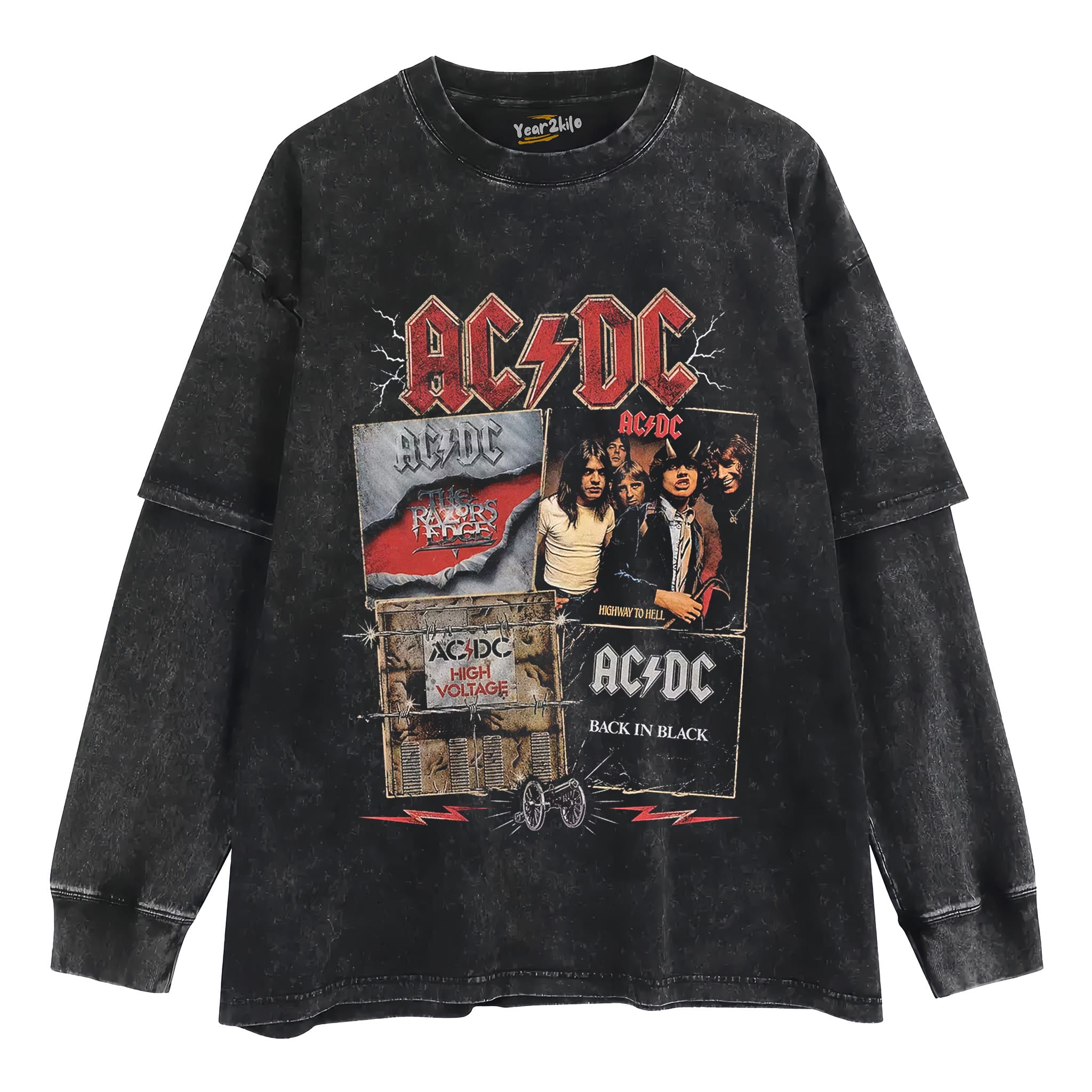 VINTAGE ACDC TANK TOP & TEE & LONG SLEEVE & LAYERED LS & HOODIE