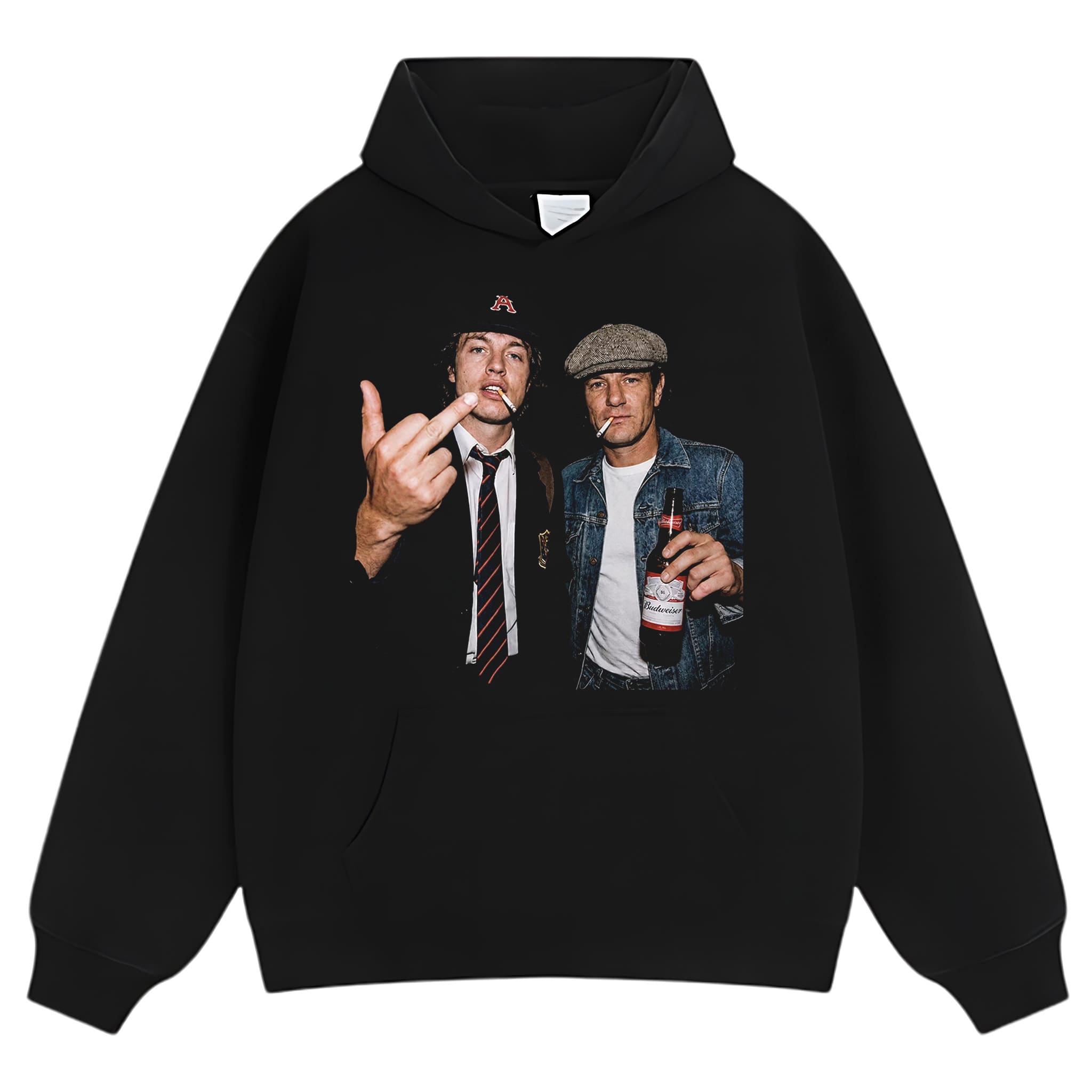 VINTAGE ANGUS YOUNG & BRIAN JOHNSON TANK TOP & TEE & LONG SLEEVE & LAYERED LS & HOODIE