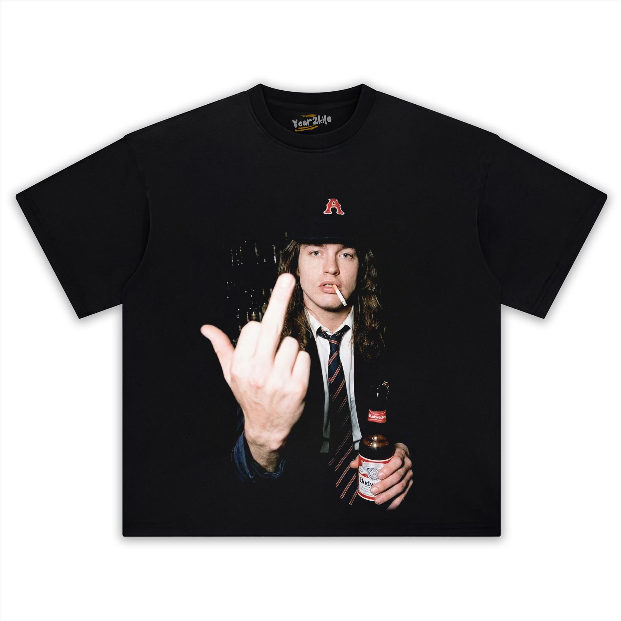 VINTAGE ANGUS YOUNG TANK TOP & TEE & LONG SLEEVE & LAYERED LS & HOODIE