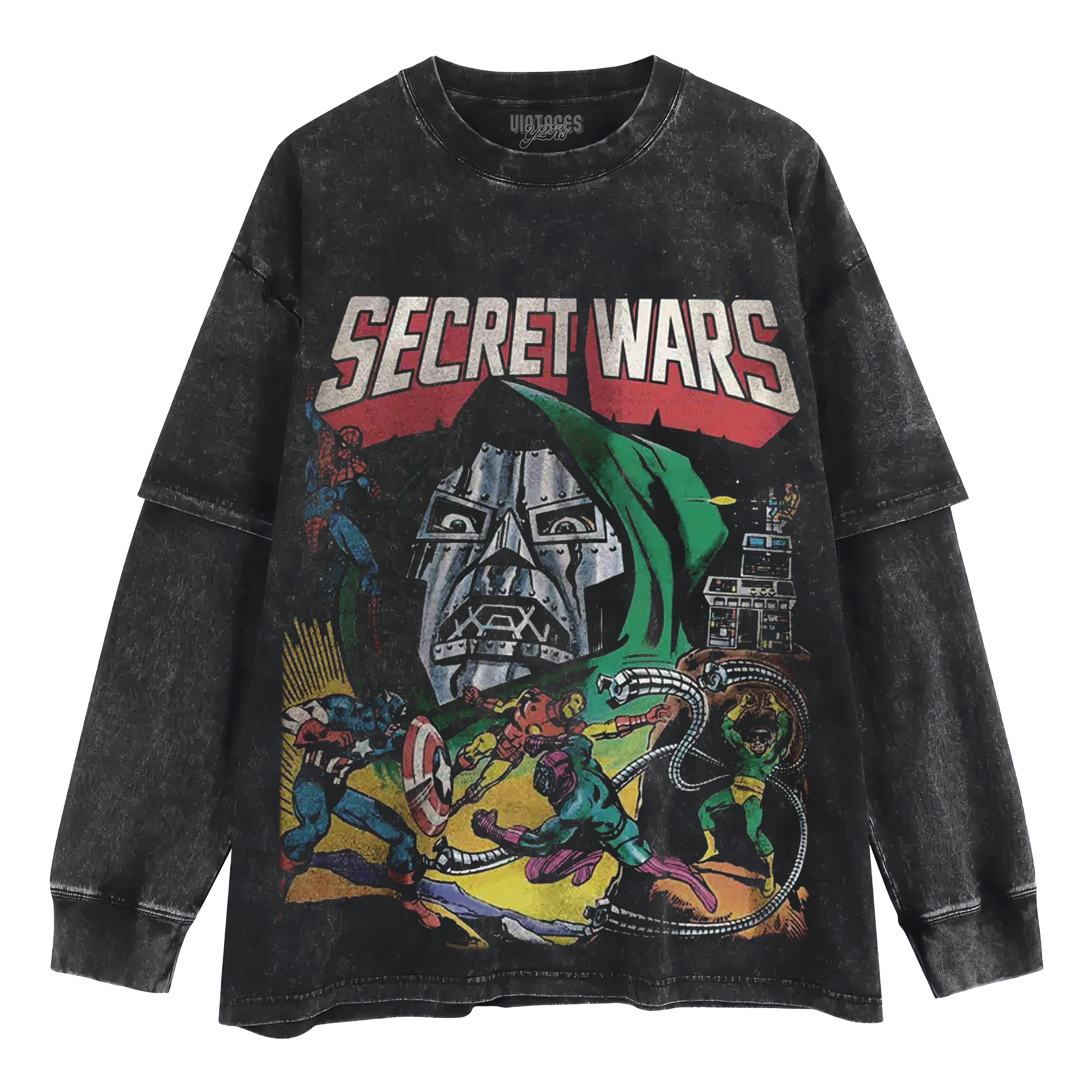 VINTAGE AVENGERS SECRET WARS LAYERED LONG SLEEVE