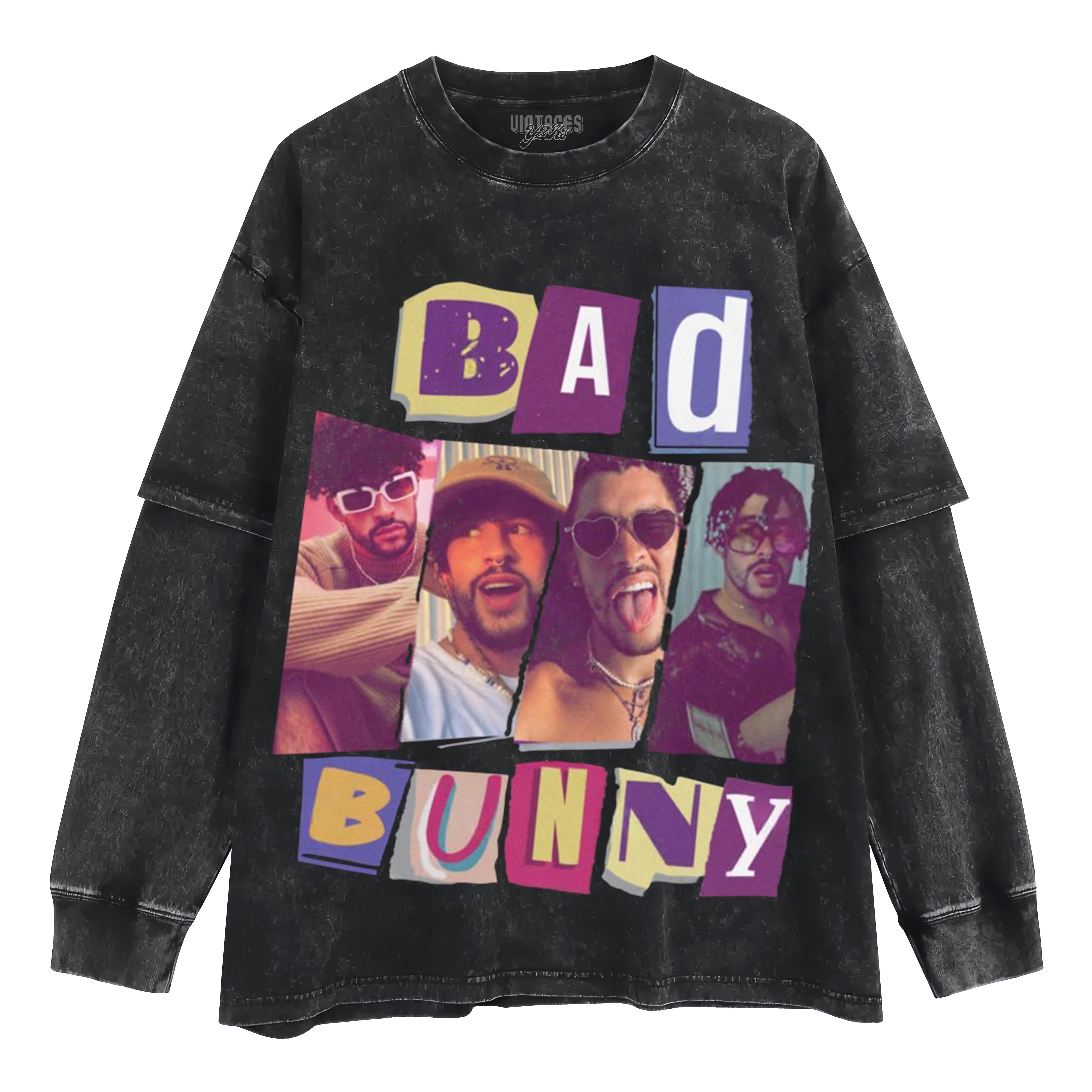 VINTAGE BAD BUNNY 2026 LAYERED LONG SLEEVE