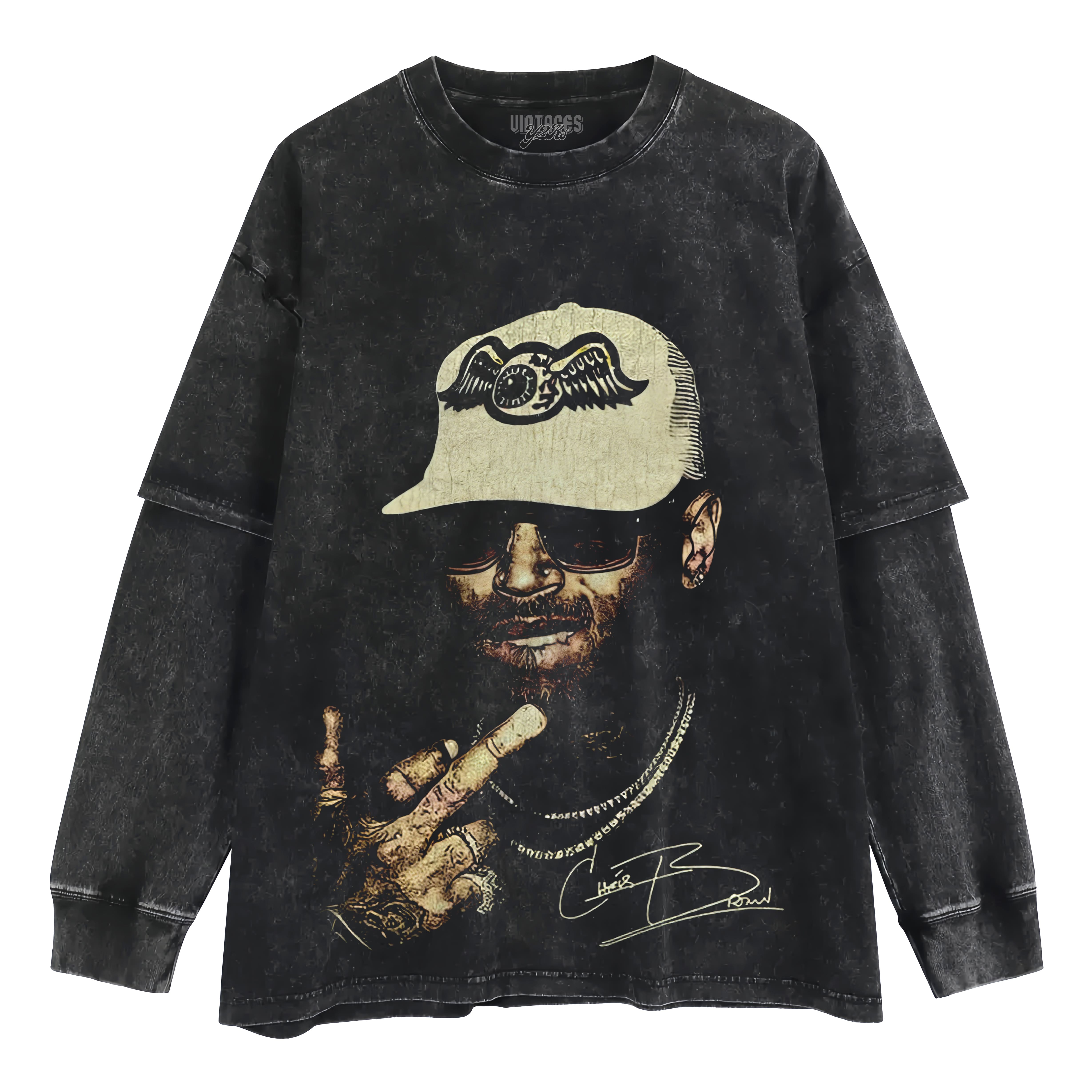 VINTAGE CHRIS BROWN 90S LAYERED LONG SLEEVE