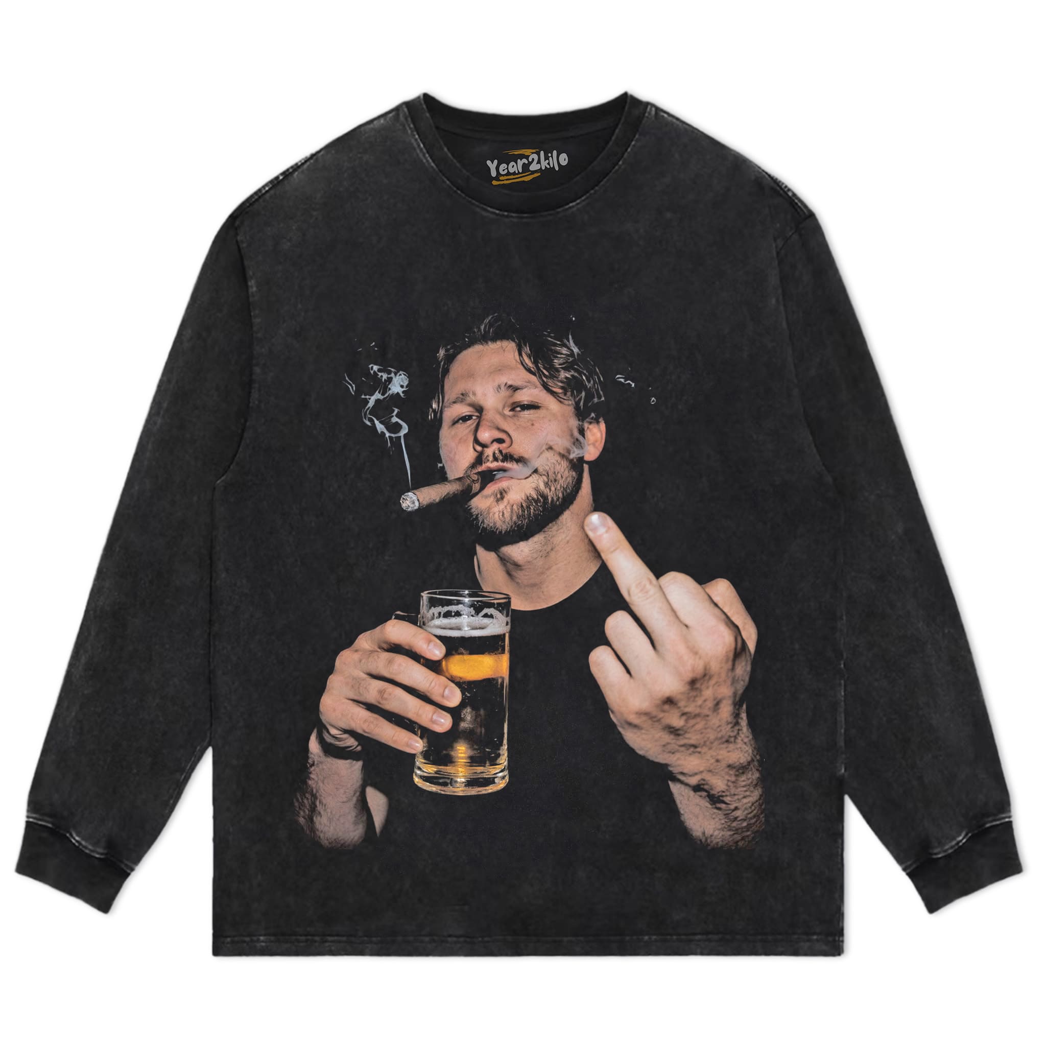 VINTAGE JOSH ALLEN FLIPPING THE BIRD MEME TANK TOP & TEE & LONG SLEEVE & LAYERED LS & HOODIE