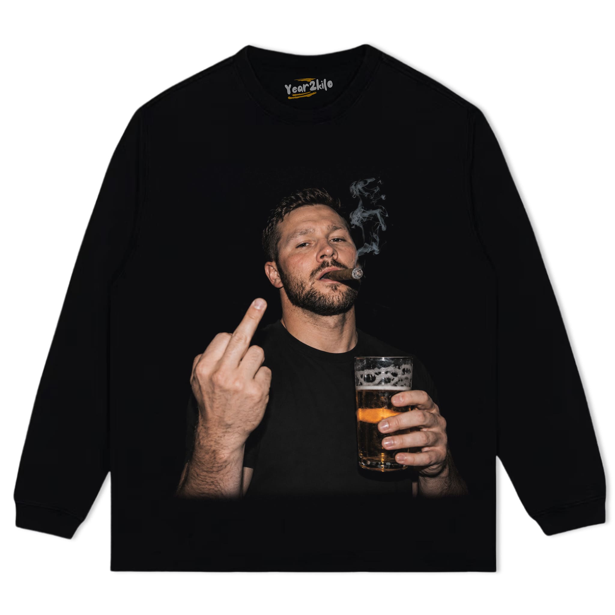 VINTAGE JOSH ALLEN FLIPPING THE BIRD MEME V2 TANK TOP & TEE & LONG SLEEVE & LAYERED LS & HOODIE