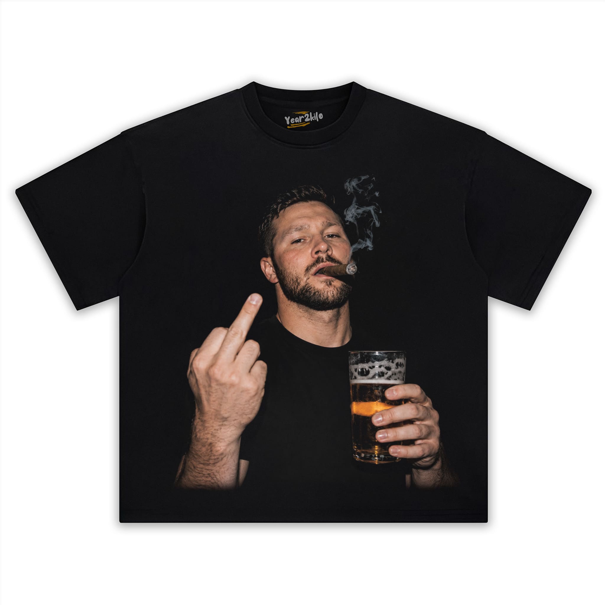 VINTAGE JOSH ALLEN FLIPPING THE BIRD MEME V2 TANK TOP & TEE & LONG SLEEVE & LAYERED LS & HOODIE