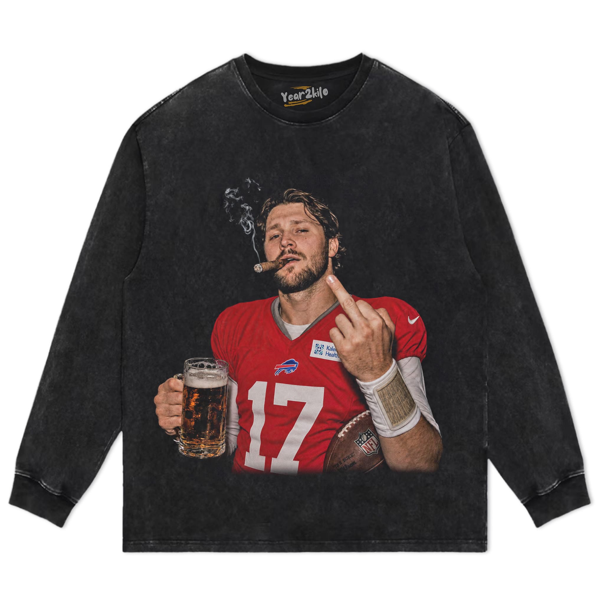 VINTAGE JOSH ALLEN FLIPPING THE BIRD MEME V3 TANK TOP & TEE & LONG SLEEVE & LAYERED LS & HOODIE
