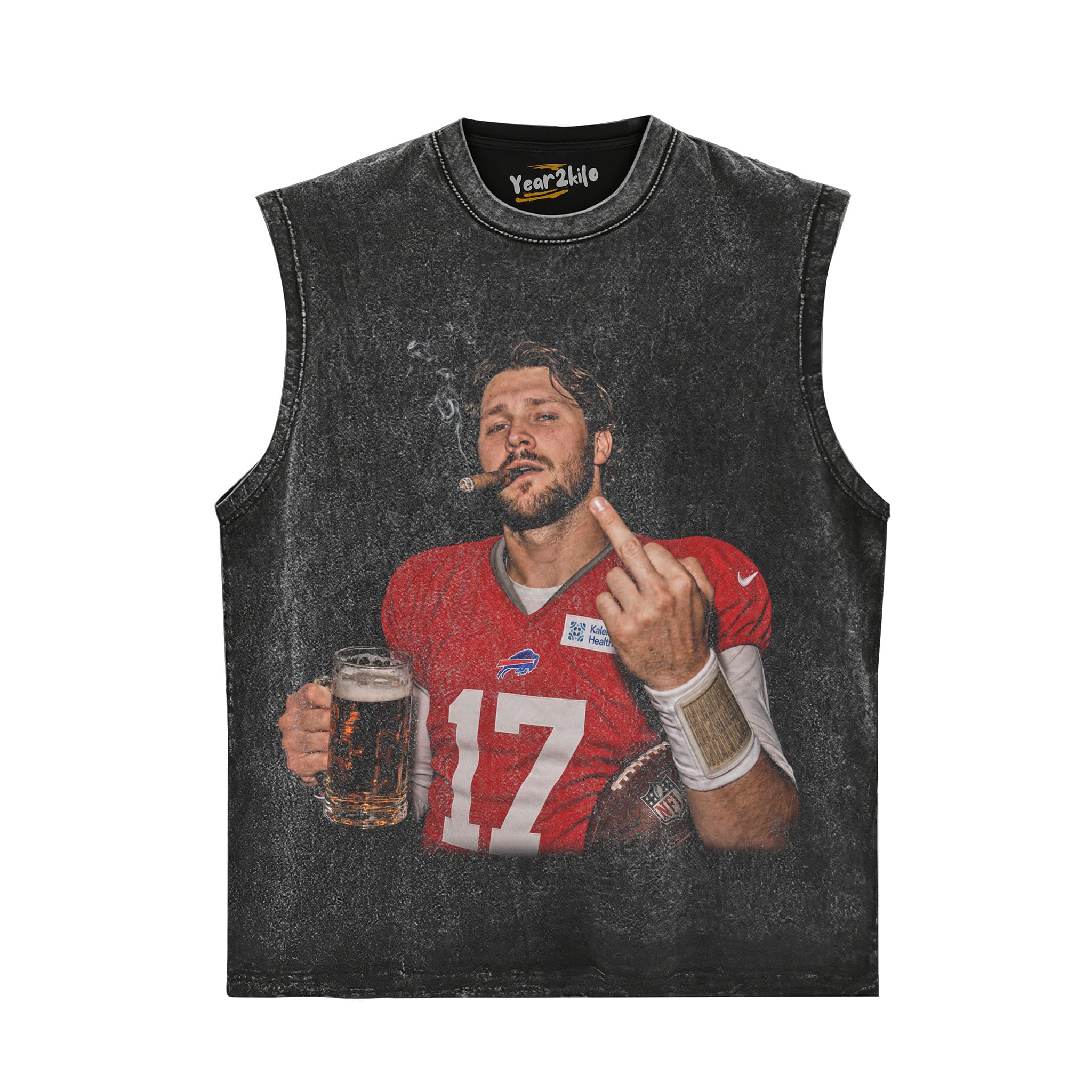 VINTAGE JOSH ALLEN FLIPPING THE BIRD MEME V3 TANK TOP & TEE & LONG SLEEVE & LAYERED LS & HOODIE