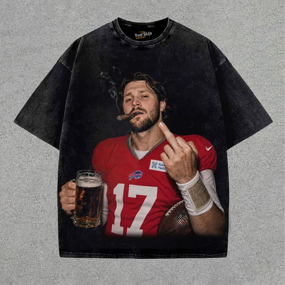 VINTAGE JOSH ALLEN FLIPPING THE BIRD MEME V3 TANK TOP & TEE & LONG SLEEVE & LAYERED LS & HOODIE