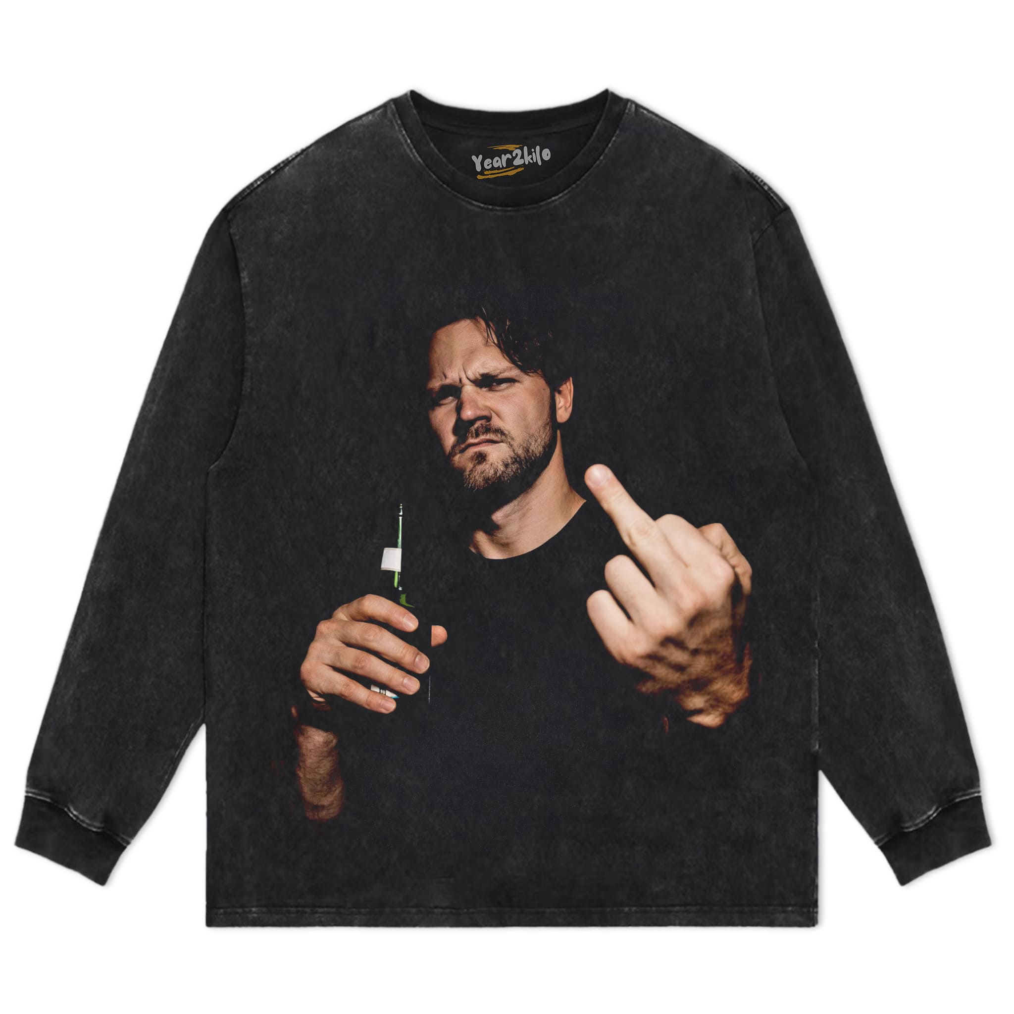 VINTAGE JOSH ALLEN FLIPPING THE BIRD MEME V4 TANK TOP & TEE & LONG SLEEVE & LAYERED LS & HOODIE