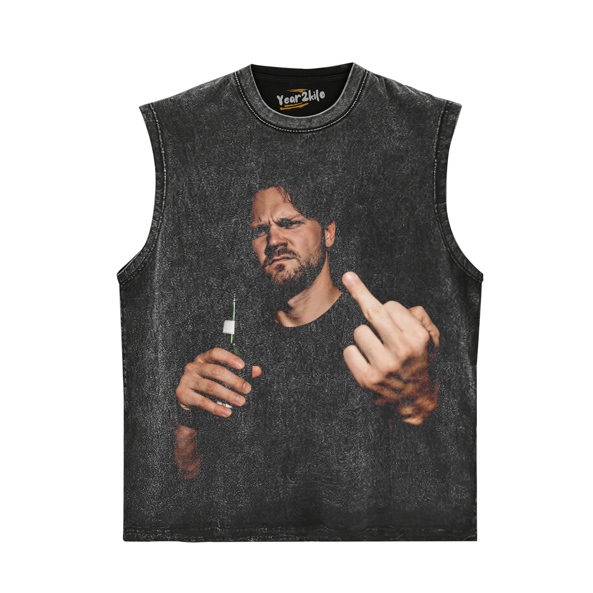 VINTAGE JOSH ALLEN FLIPPING THE BIRD MEME V4 TANK TOP & TEE & LONG SLEEVE & LAYERED LS & HOODIE
