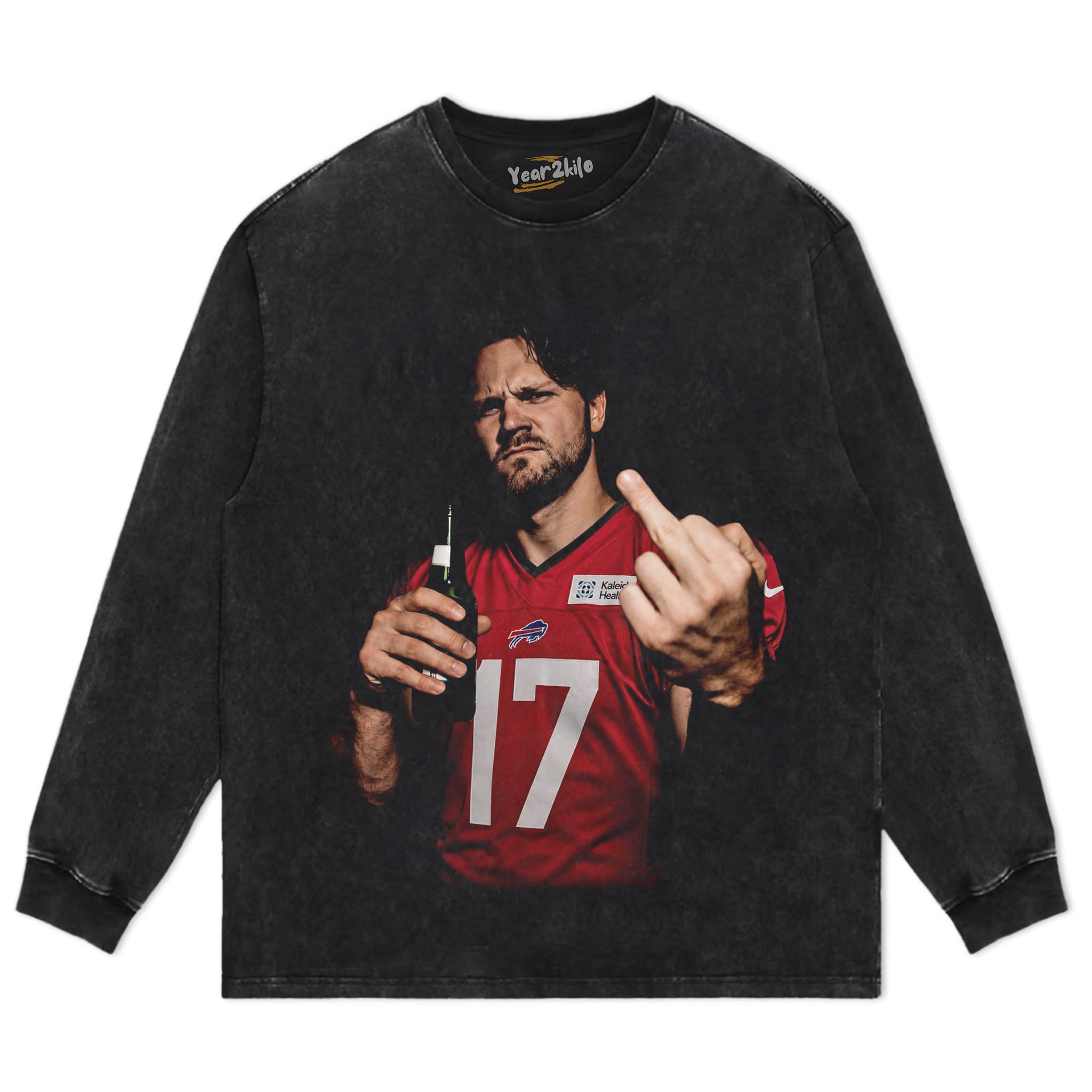 VINTAGE JOSH ALLEN FLIPPING THE BIRD MEME V5 TANK TOP & TEE & LONG SLEEVE & LAYERED LS & HOODIE