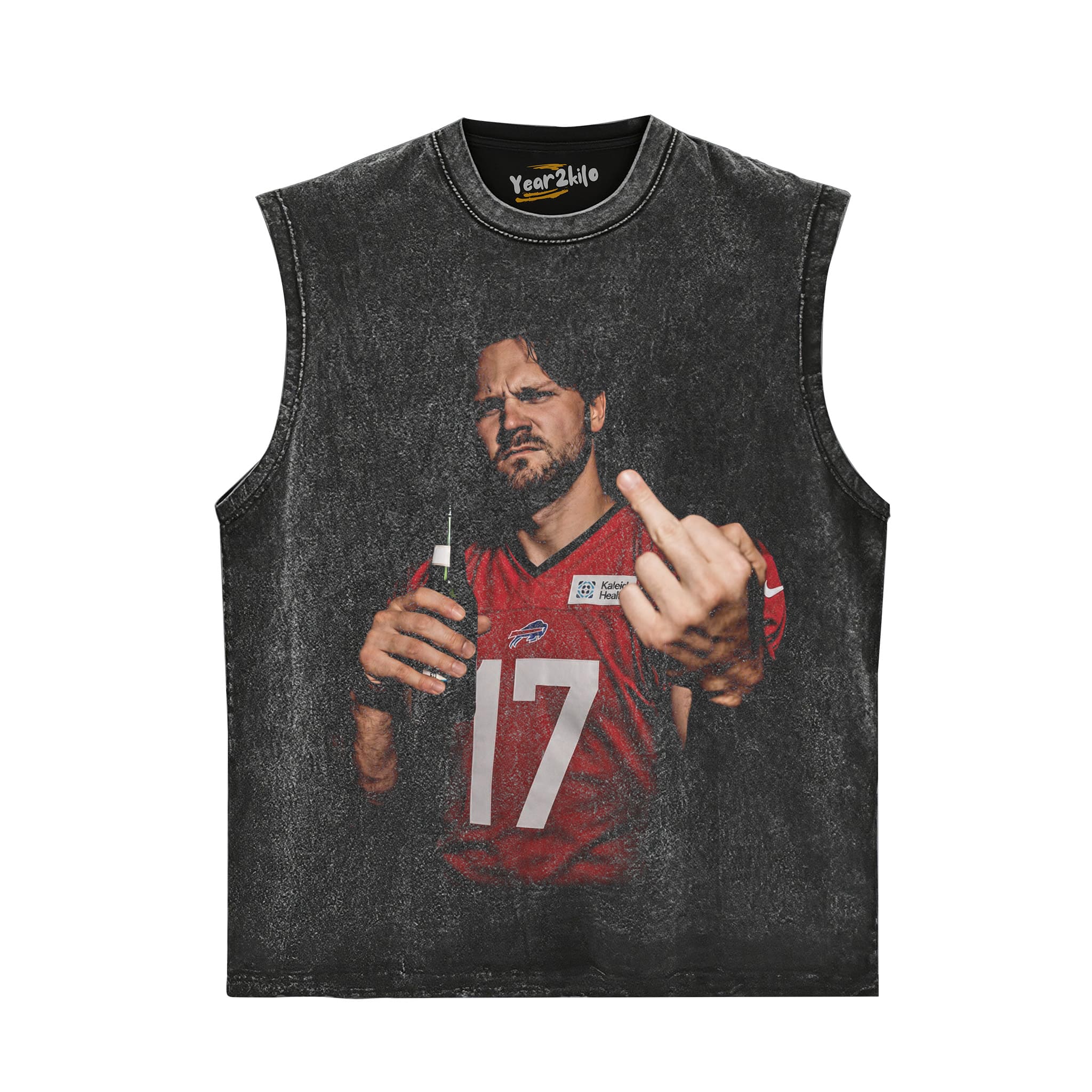 VINTAGE JOSH ALLEN FLIPPING THE BIRD MEME V5 TANK TOP & TEE & LONG SLEEVE & LAYERED LS & HOODIE