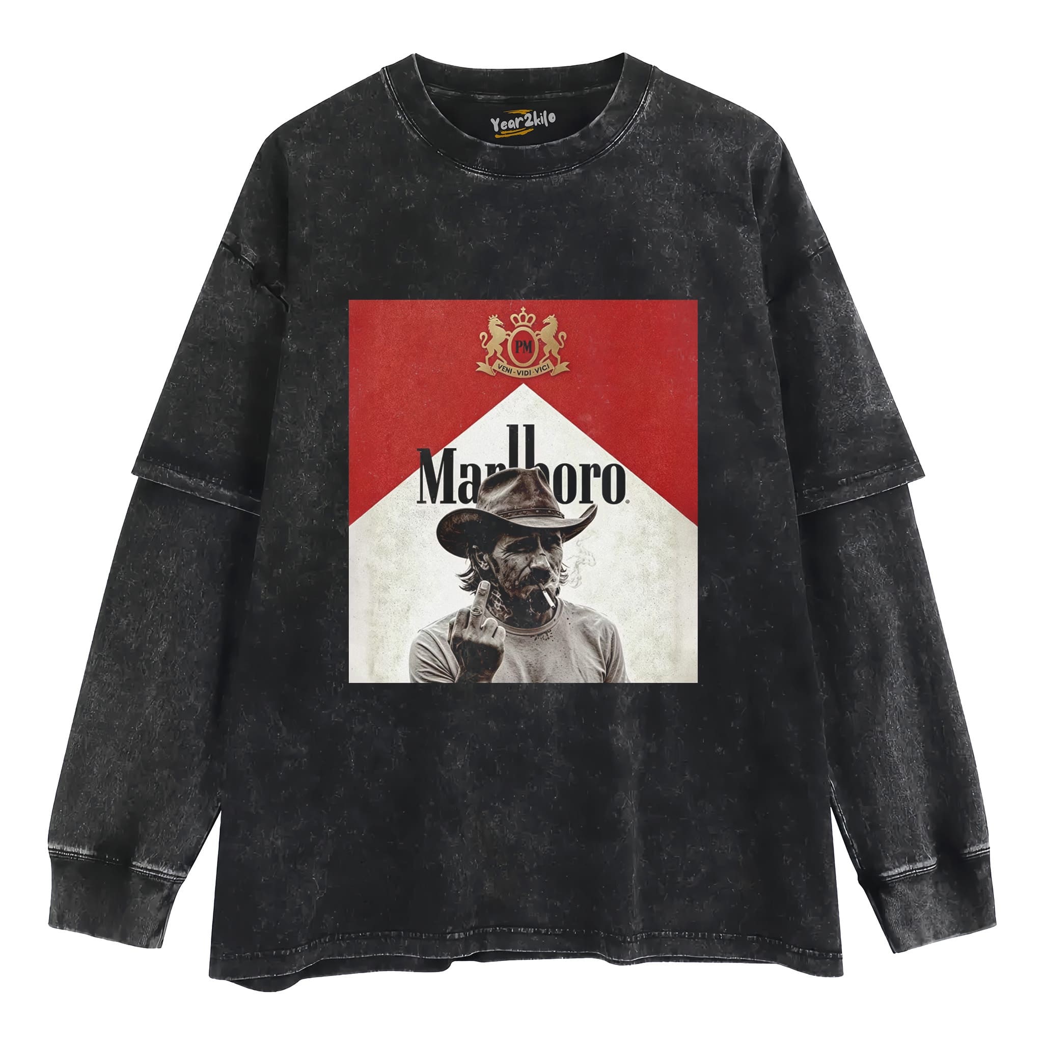 VINTAGE MARLBORO COWBOY CLASSIC V4 TANK TOP & TEE & LONG SLEEVE & LAYERED LS & HOODIE