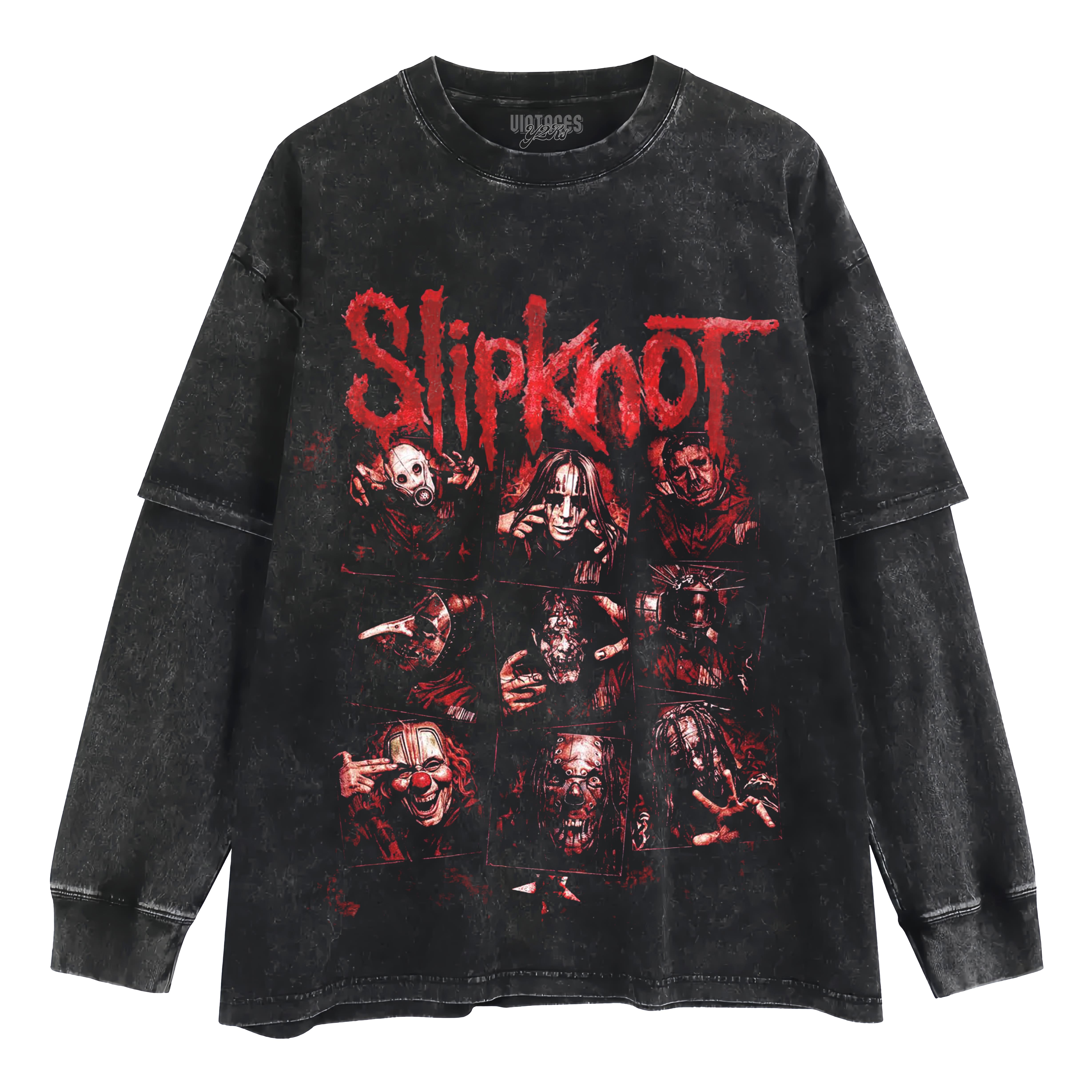 VINTAGE Y2K SLIPKNOT V2 LAYERED LONG SLEEVE