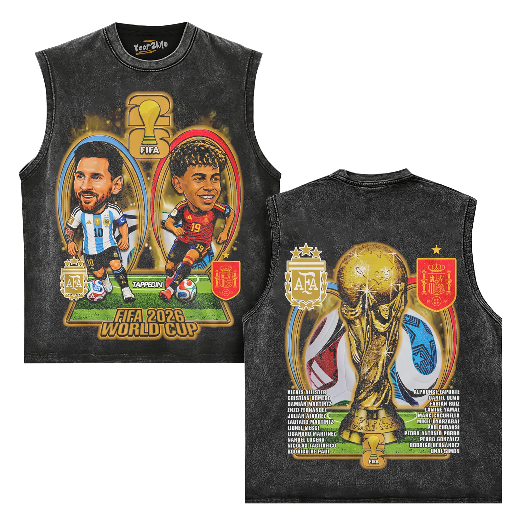 WORLD CUP FINALS BIG HEAD TANK TOP & TEE & LONG SLEEVE & LAYERED LS & HOODIE