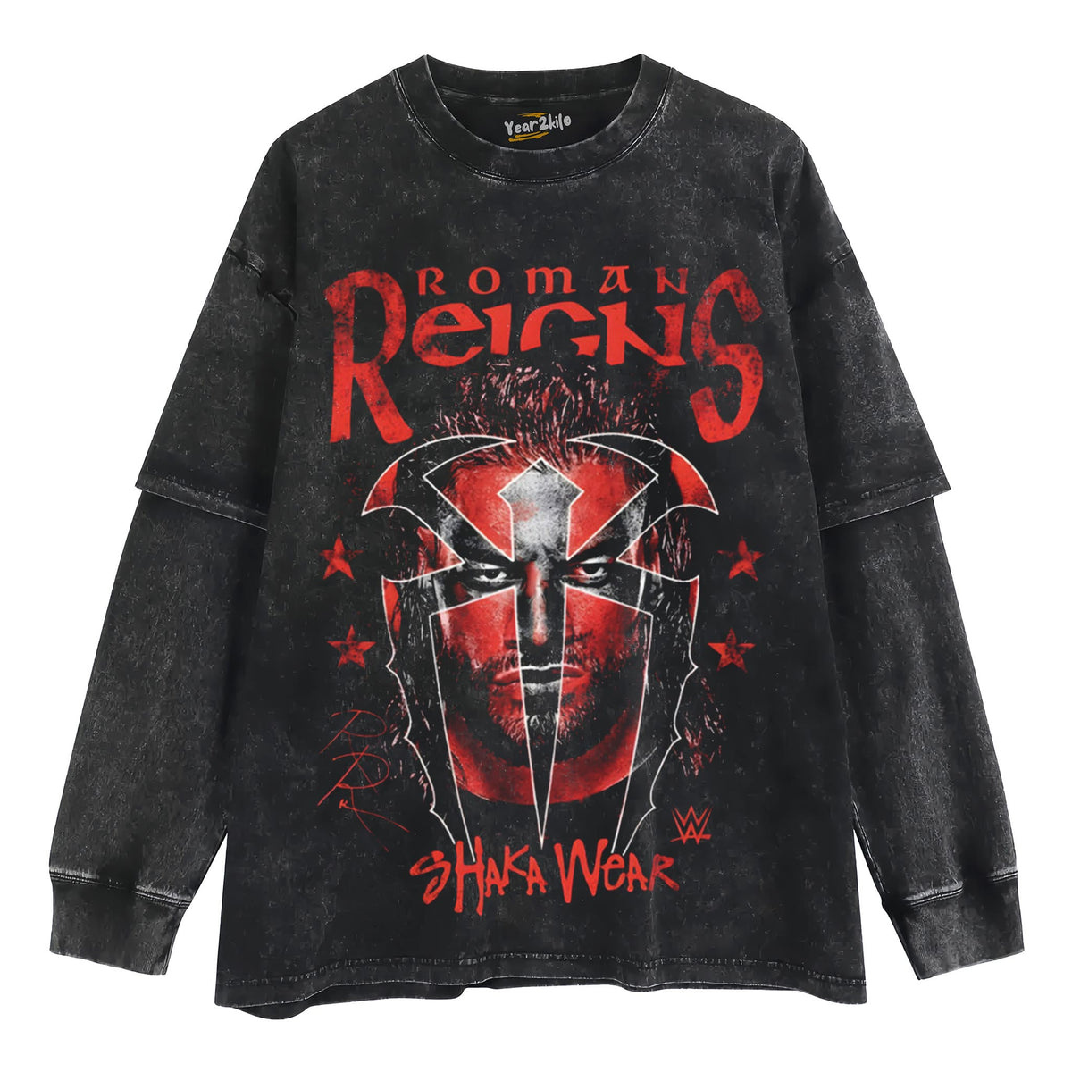 WWE X SHAKA WEAR ROMAN REIGNS TANK TOP & TEE & LONG SLEEVE & LAYERED LS & HOODIE