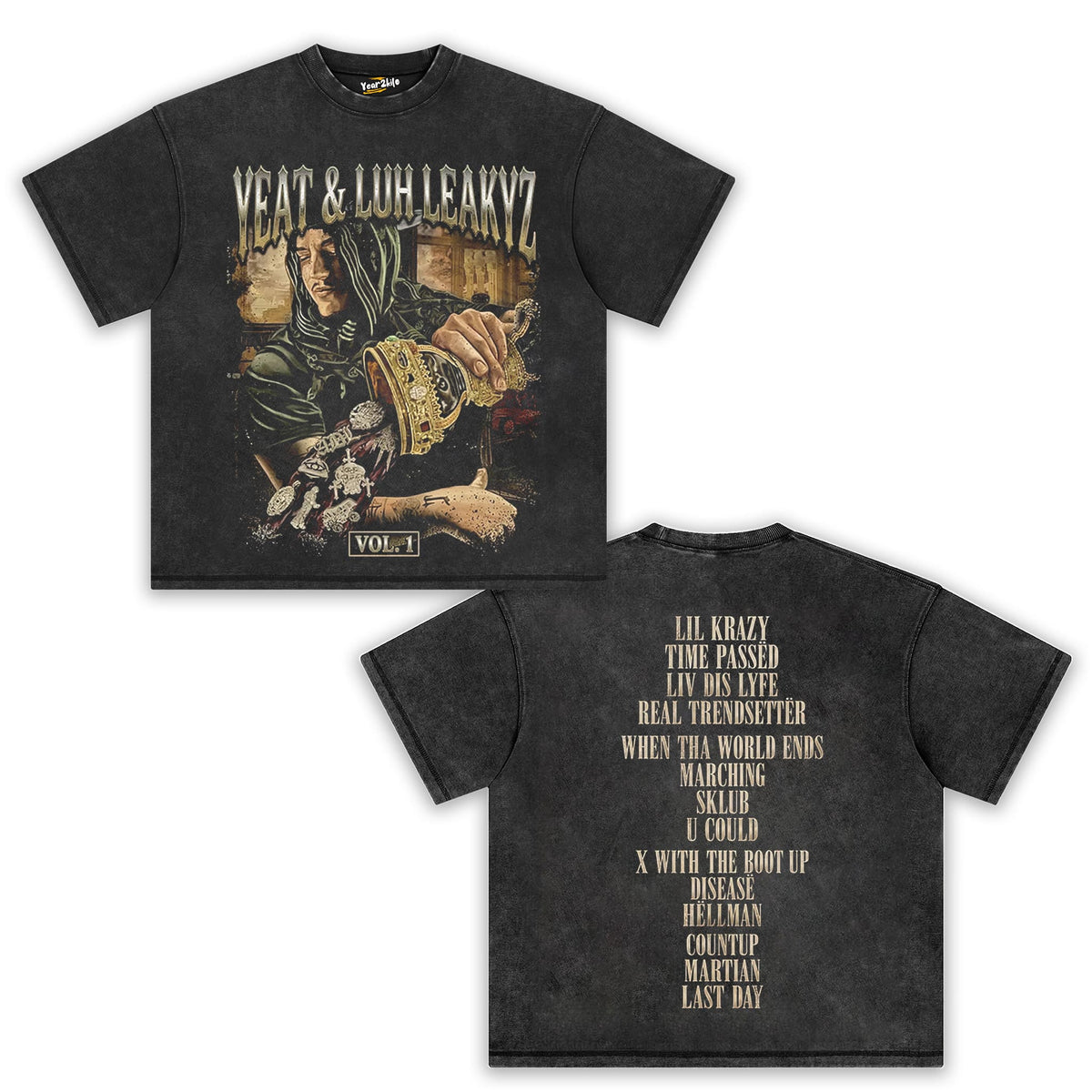 YEAT & LUH LEAKYZ VOL.1 V2 TANK TOP & TEE & LONG SLEEVE & LAYERED LS & HOODIE
